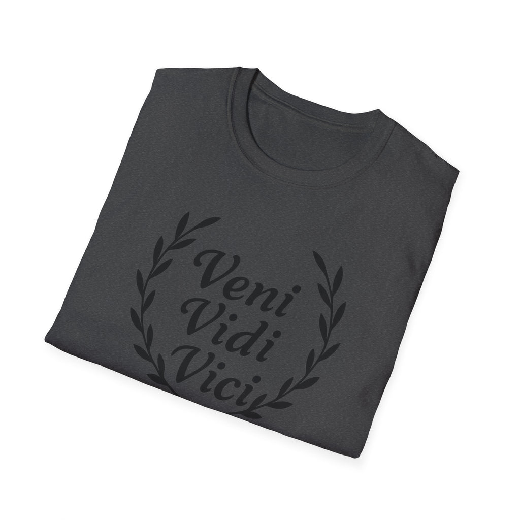 Veni Vidi Vici Black Design T-Shirt