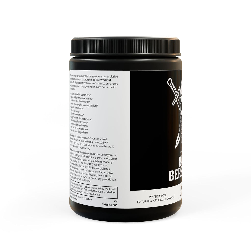The Based Berserker Pre-Workout Supplement, Watermelon (300g, 10.58oz)