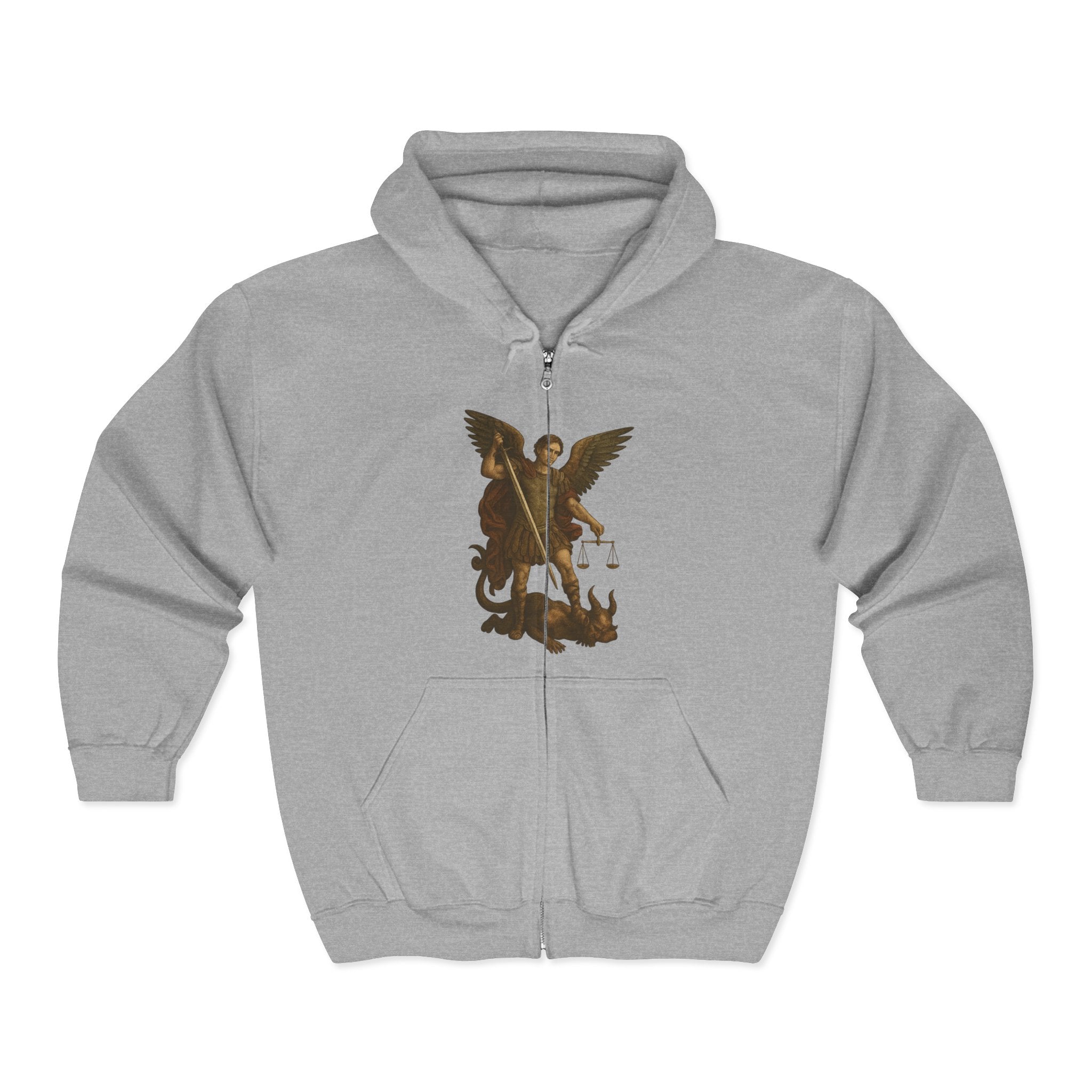 Michael The Arch Angel (Image Only) Full Zip Up Hoodie