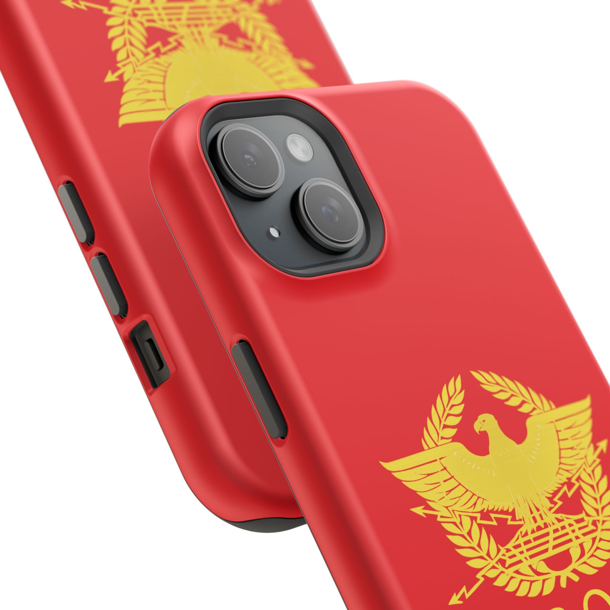 SPQR Gold Roman Eagle Symbol Red Magnetic Impact-Resistant Cases