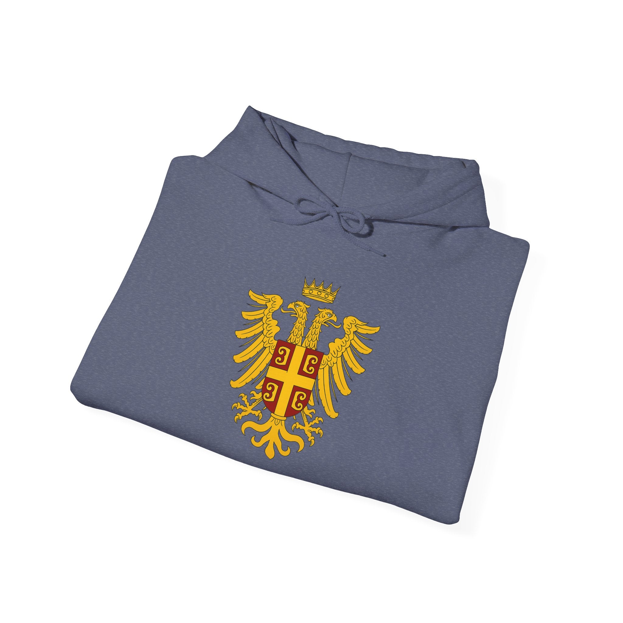 Byzantine Eagle Crest Graphic Pull Over Hoodie Sweatshirt