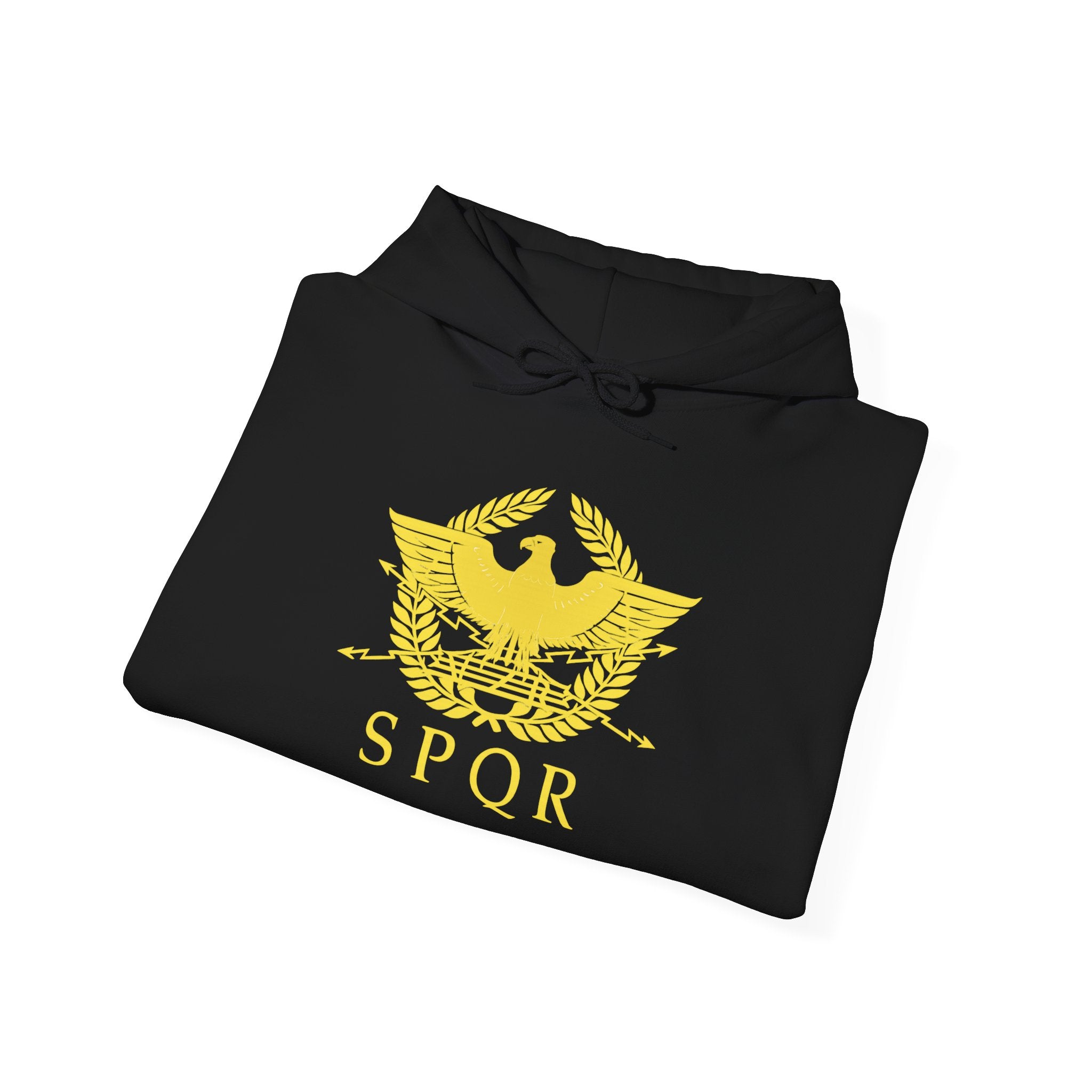 Roman SPQR Eagle Graphic Pull Over Hoodie Sweatshirt