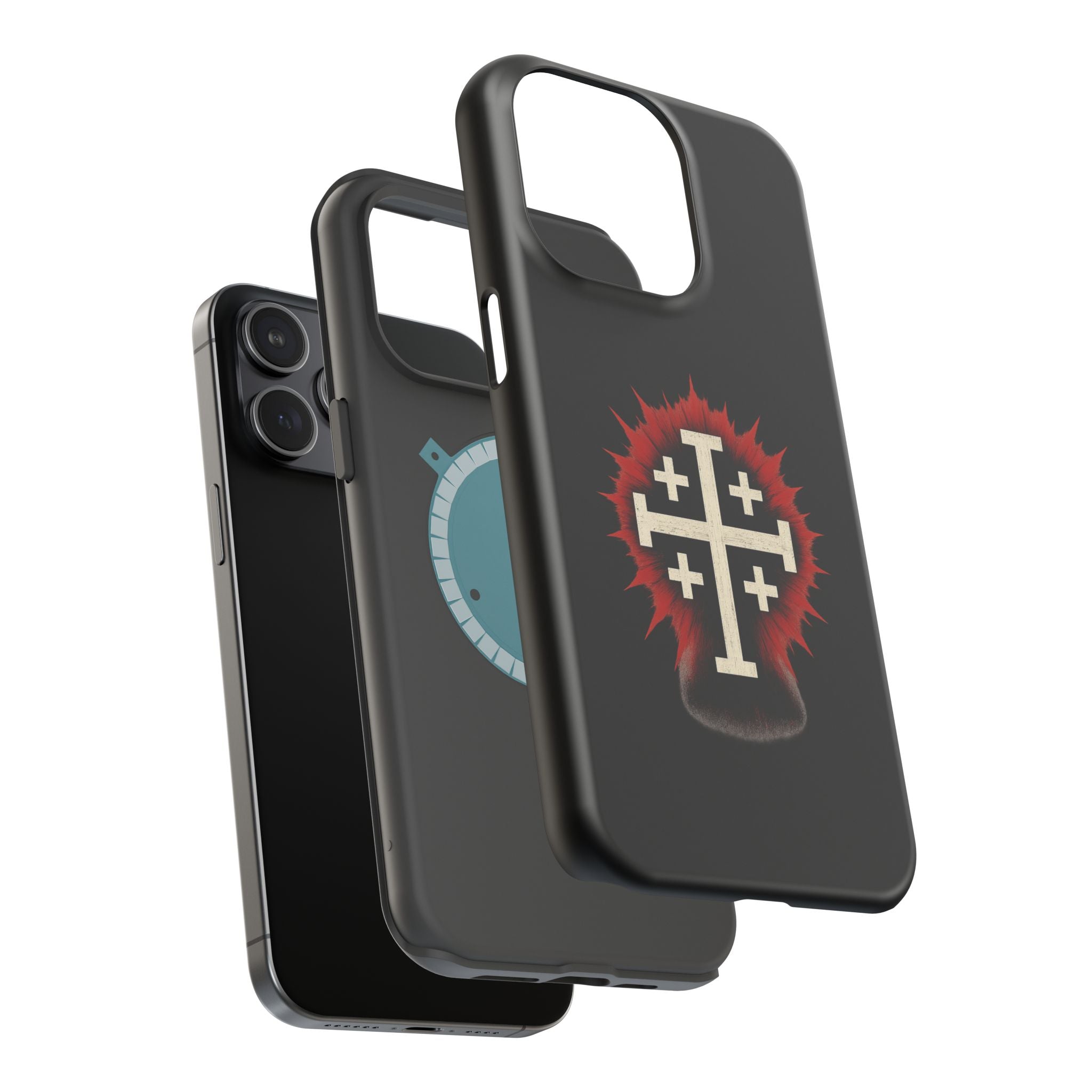 Cross Graphic Impact-Resistant Magnetic Phone Case