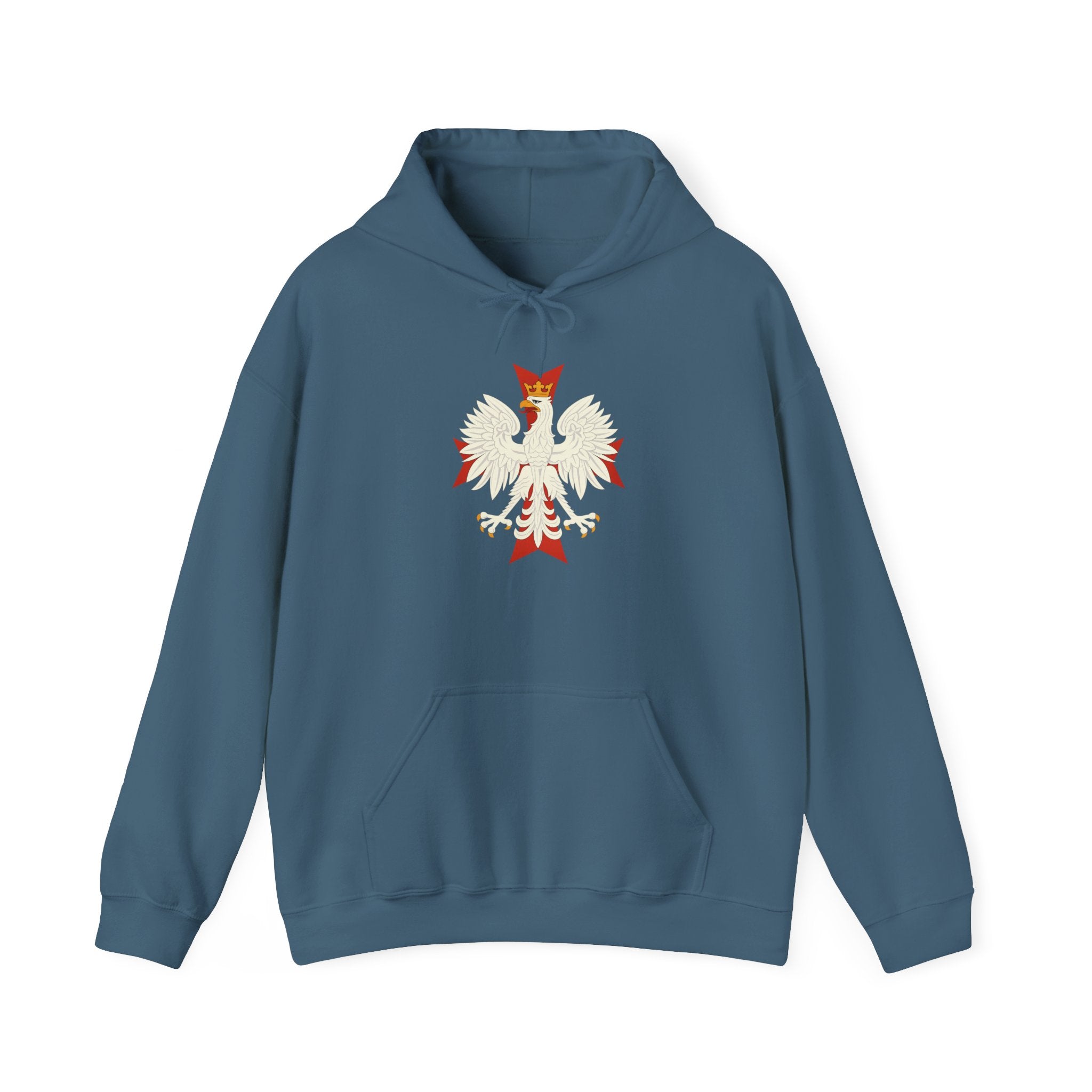 Polish Eagle Cross Pull Over Hoodie Sweatshirt