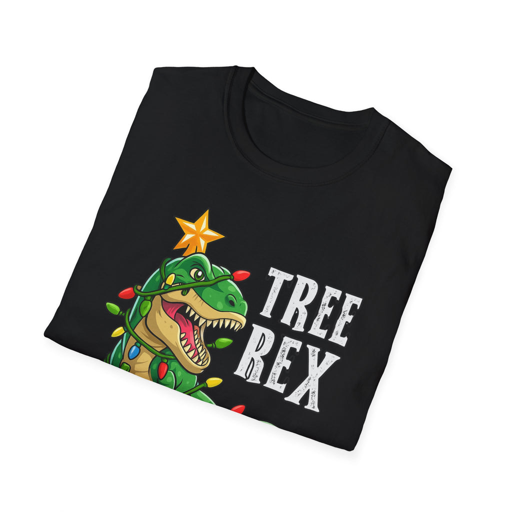Christmas Tree Rex T-Shirt | Funny Dinosaur Holiday Tee | Festive Graphic Shirt