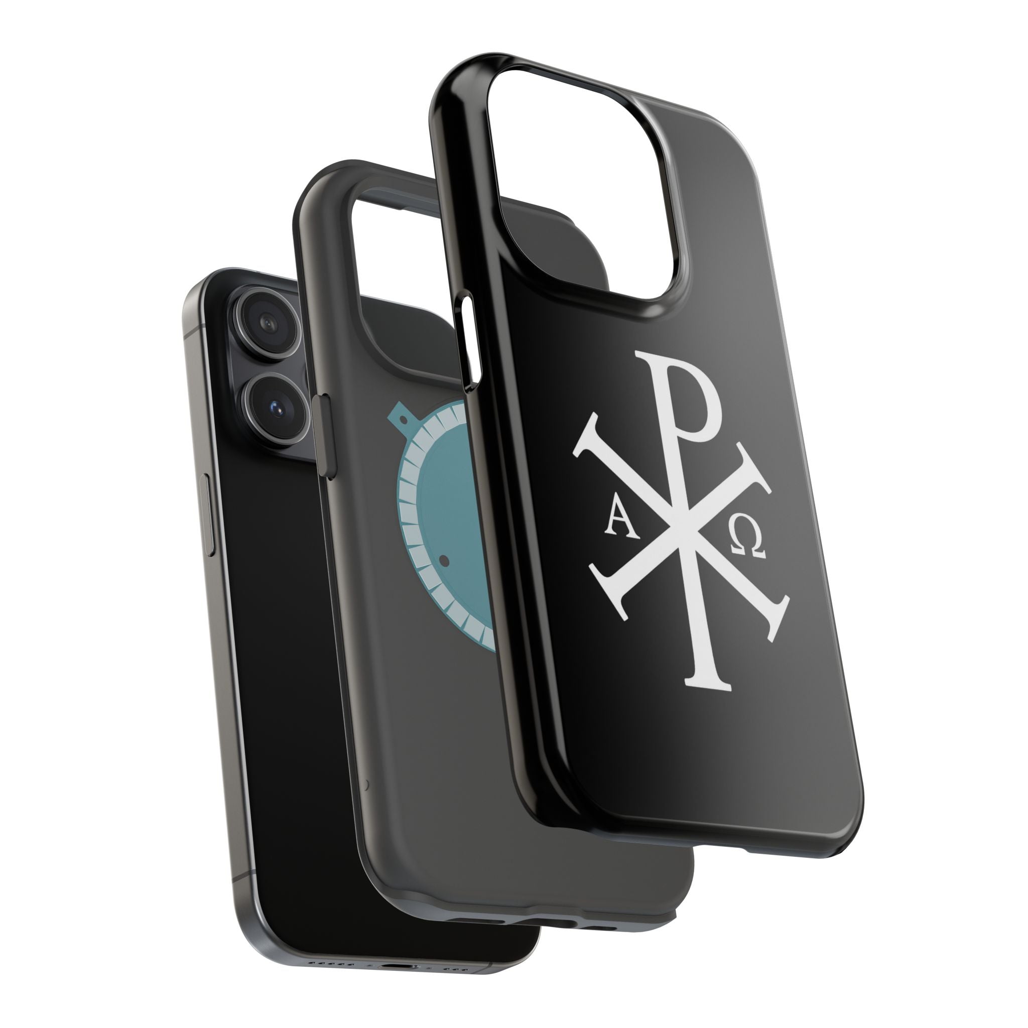 Pi Chi Rho White Design Magnetic Impact-Resistant Cases