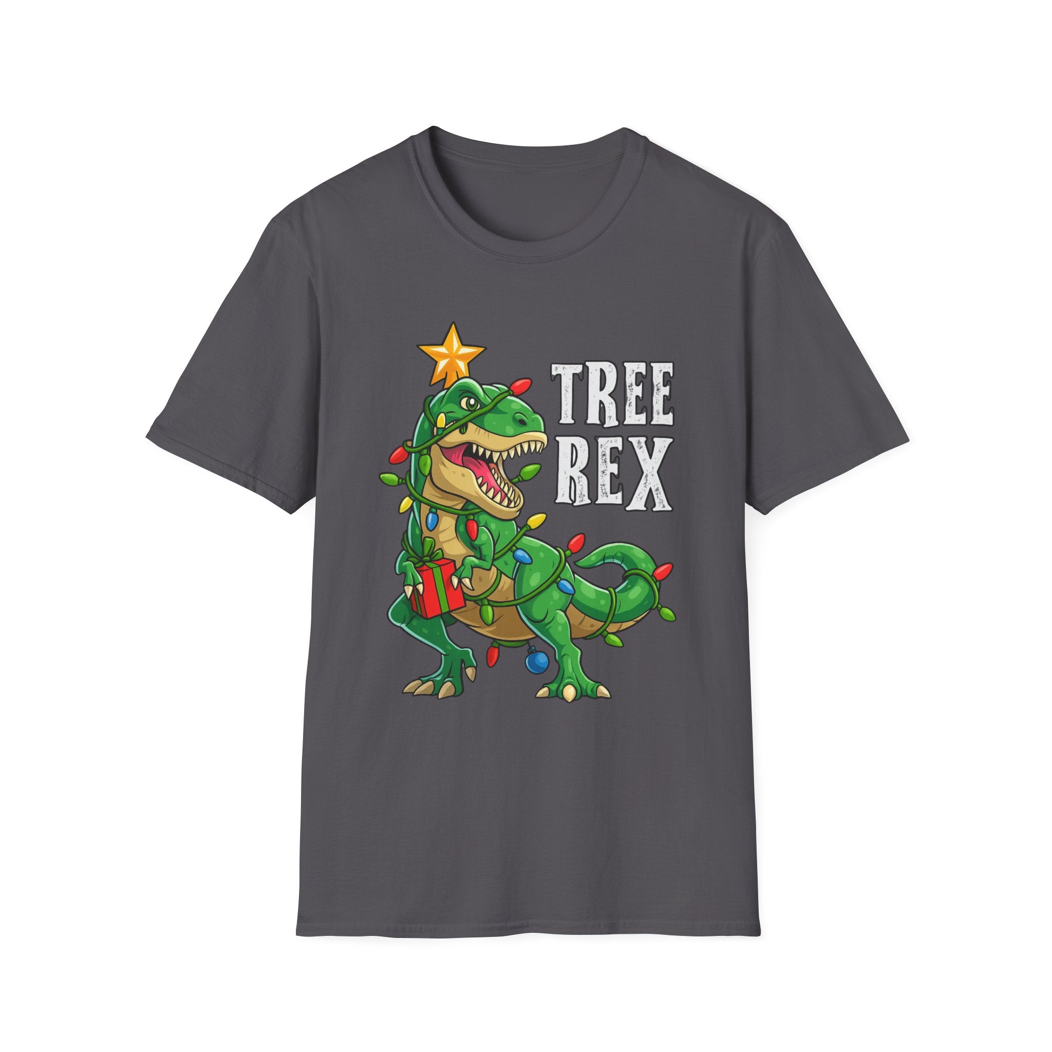 Christmas Tree Rex T-Shirt | Funny Dinosaur Holiday Tee | Festive Graphic Shirt