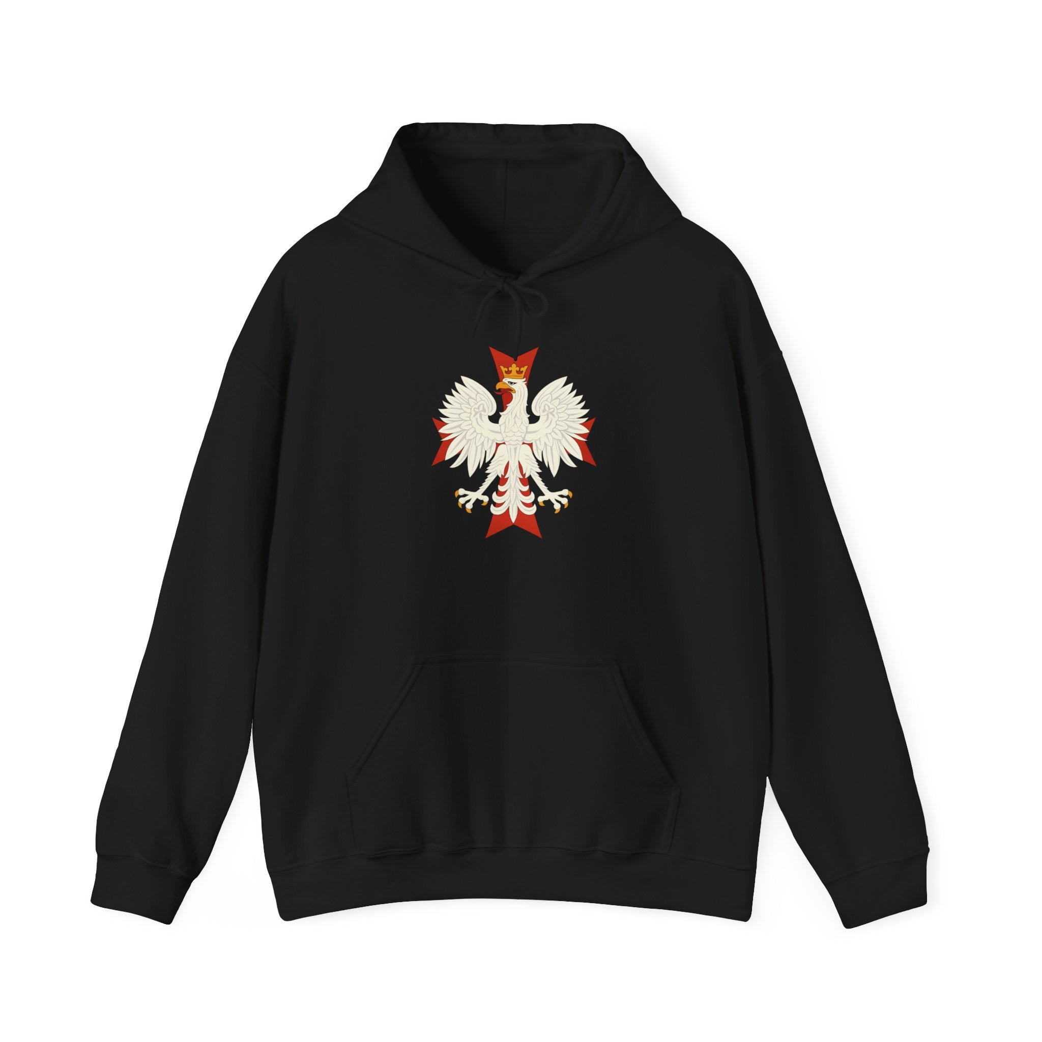 Polish Eagle Cross Pull Over Hoodie Sweatshirt
