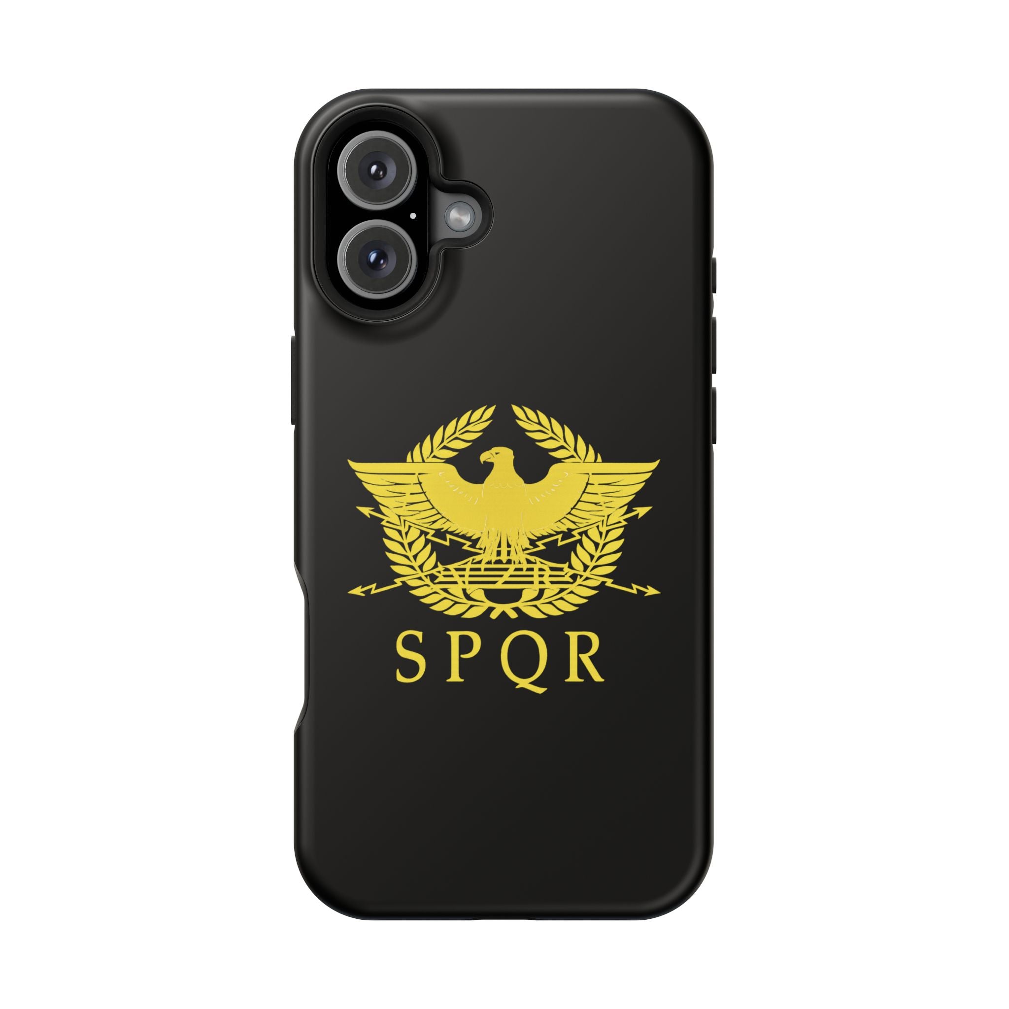 SPQR Gold Roman Eagle Symbol Black iPhone Magnetic Impact-Resistant Cases