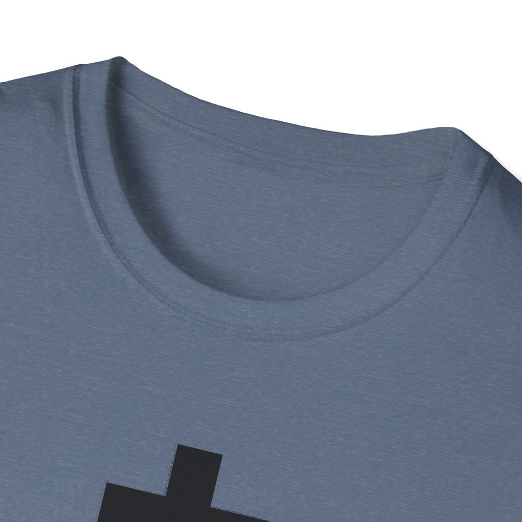 Crucifix Black Unisex Cotton Softstyle T-Shirt