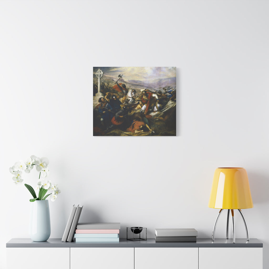 Battle of Tours Charles De Steuben Reproduction Canvas Art, Stretched Wall Decor for History Lovers