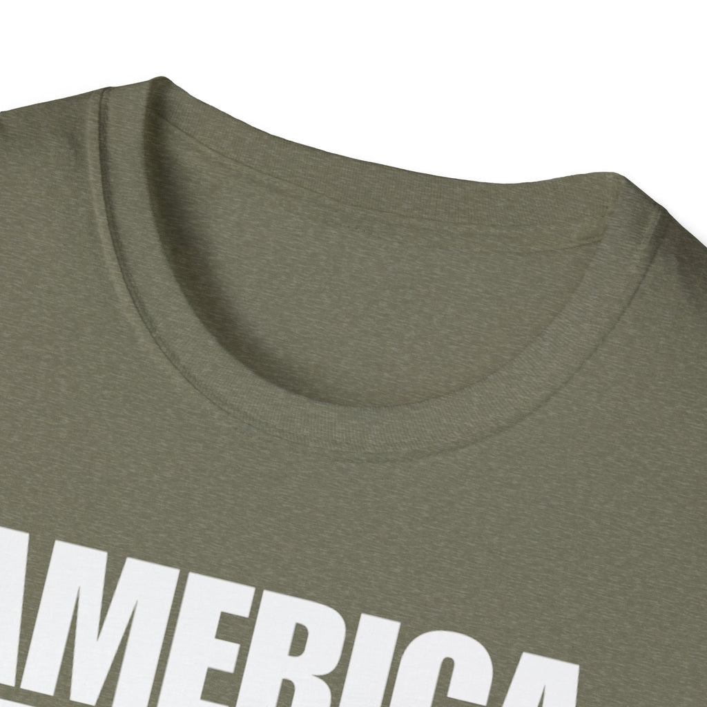 America First American Flag Softstyle Cotton Shirt T-Shirt