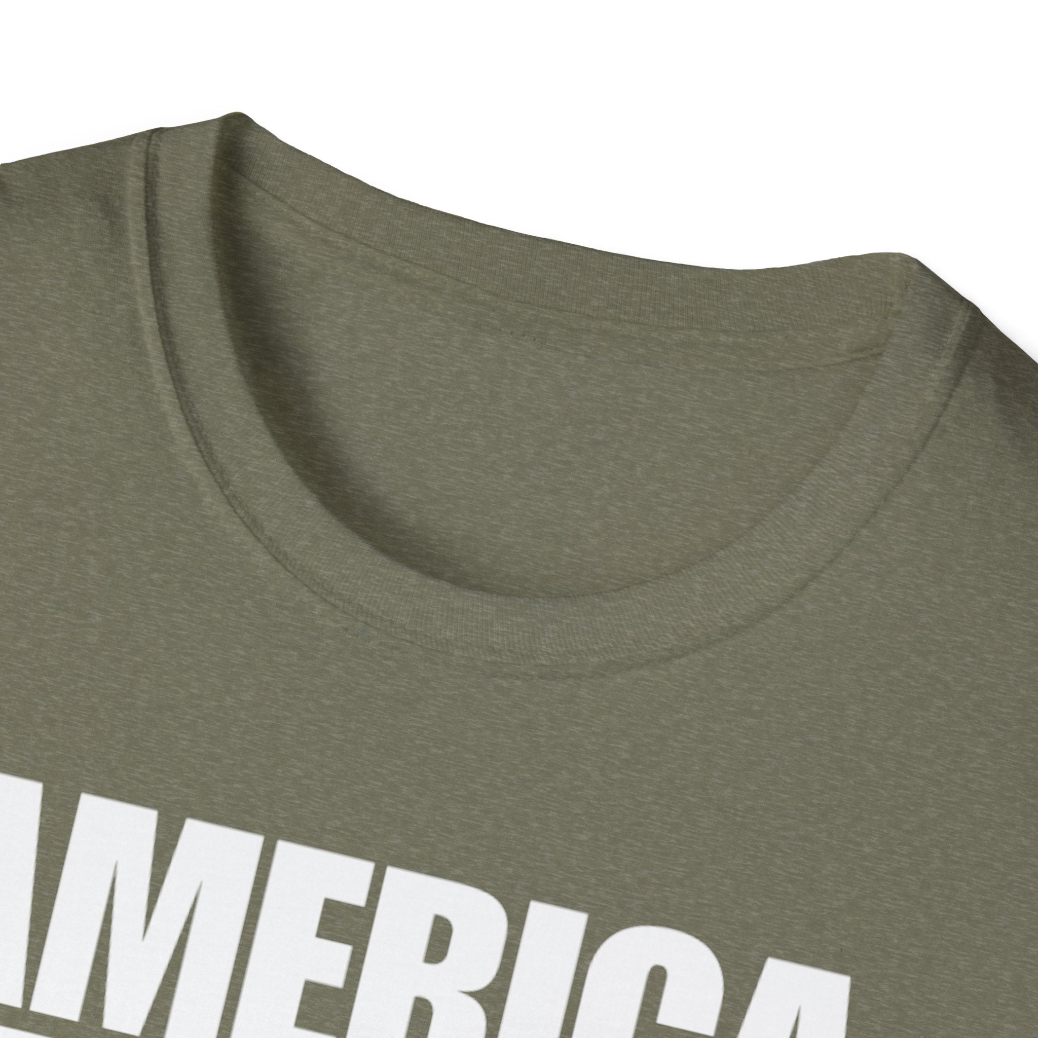 America First American Flag Softstyle Cotton Shirt T-Shirt