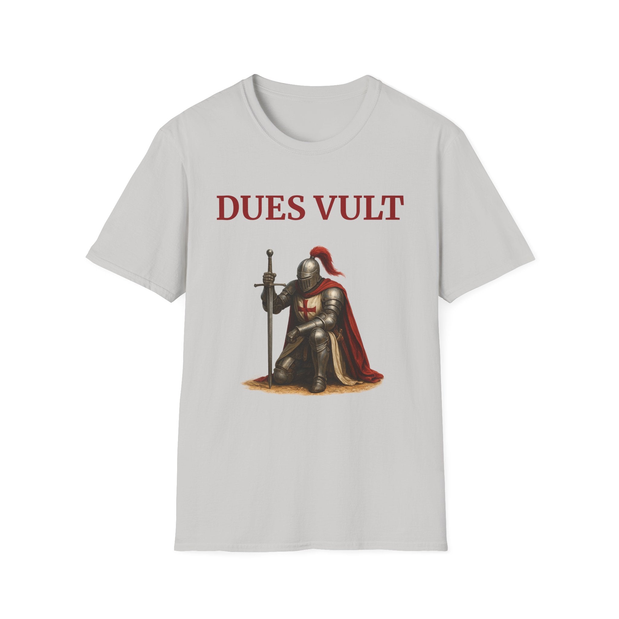 Inspirational Dues Vult Crusader T-Shirt for Knights