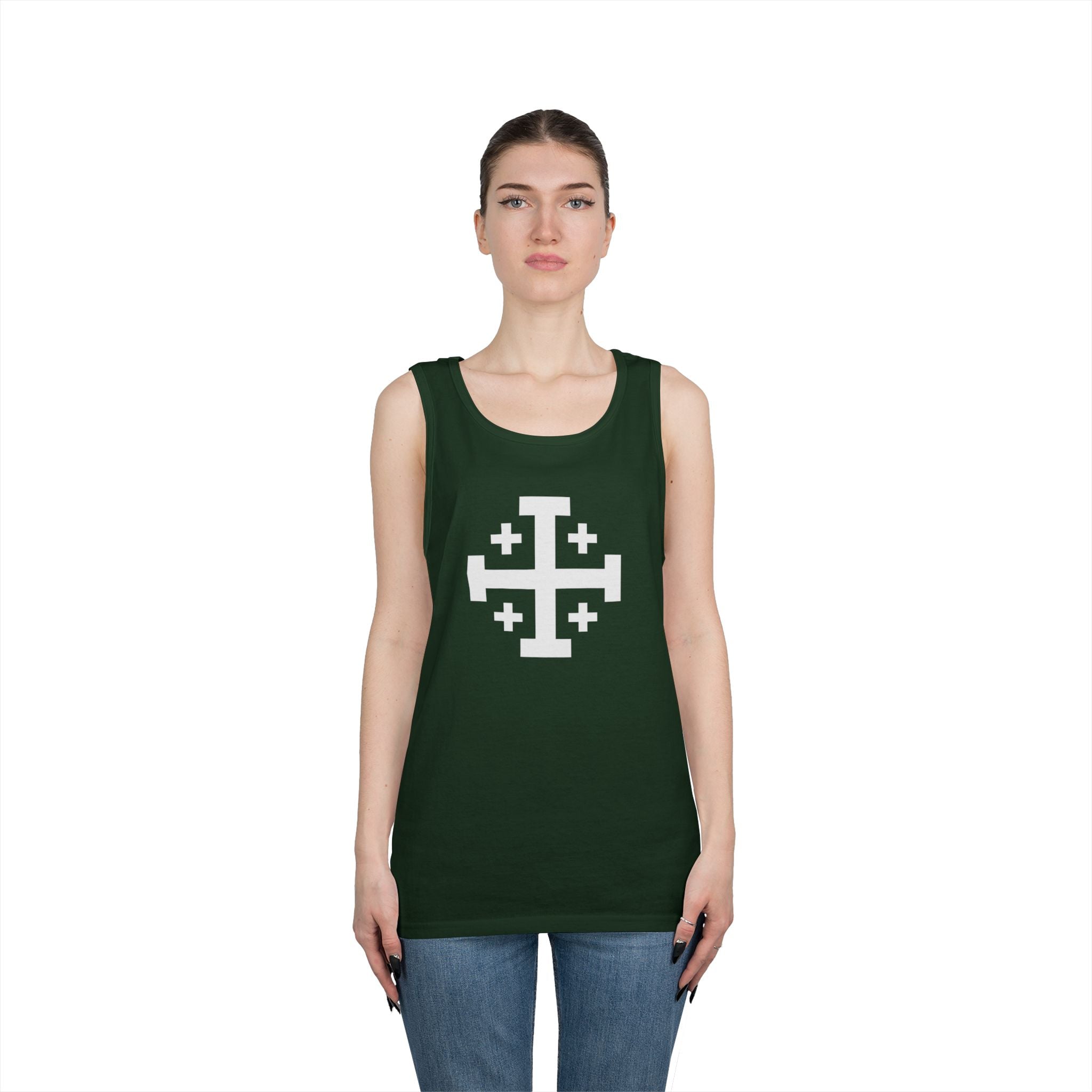 Cross of Jerusalem Unisex Heavy Cotton Tank Top
