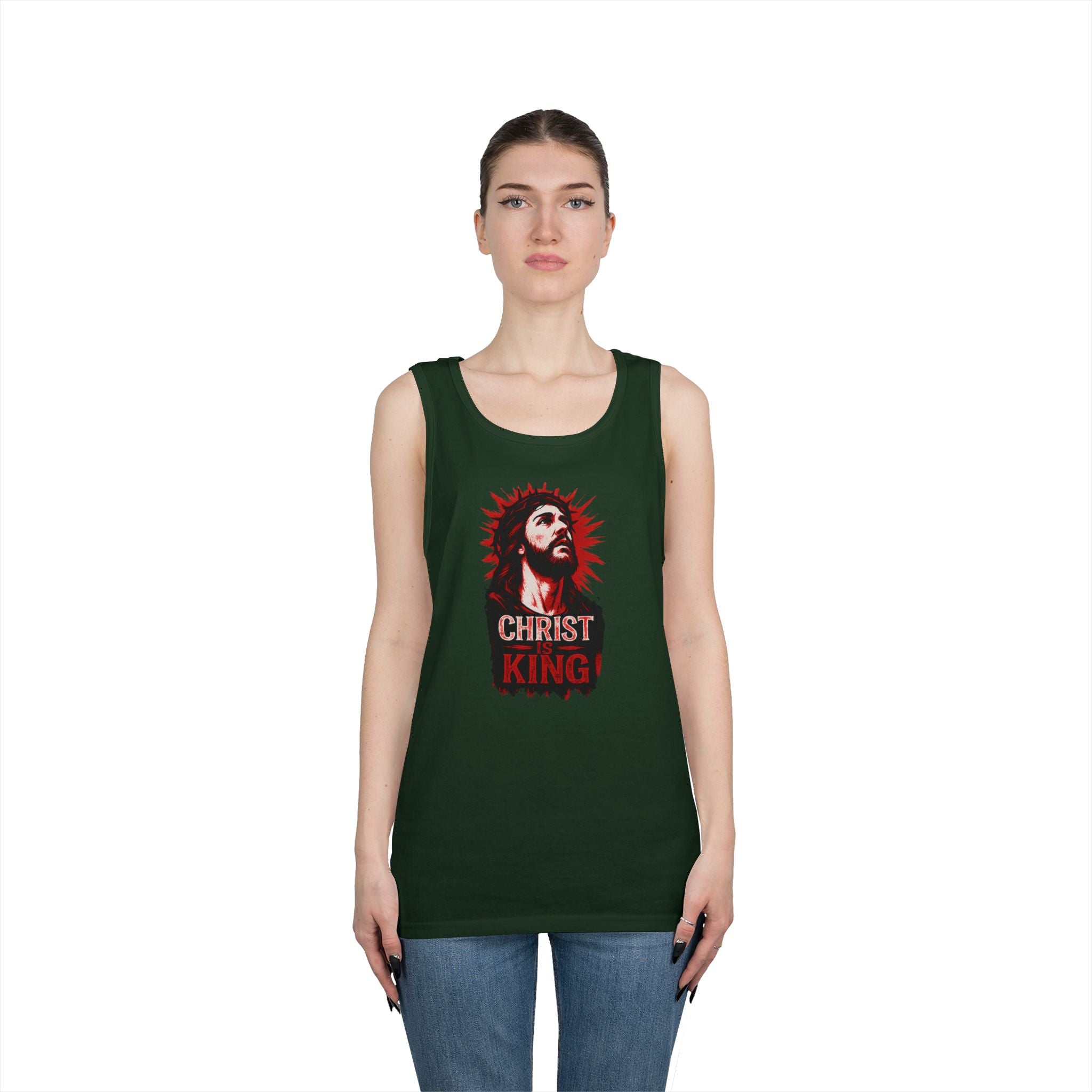 Christ is King Unisex Heavy Cotton Tank Top