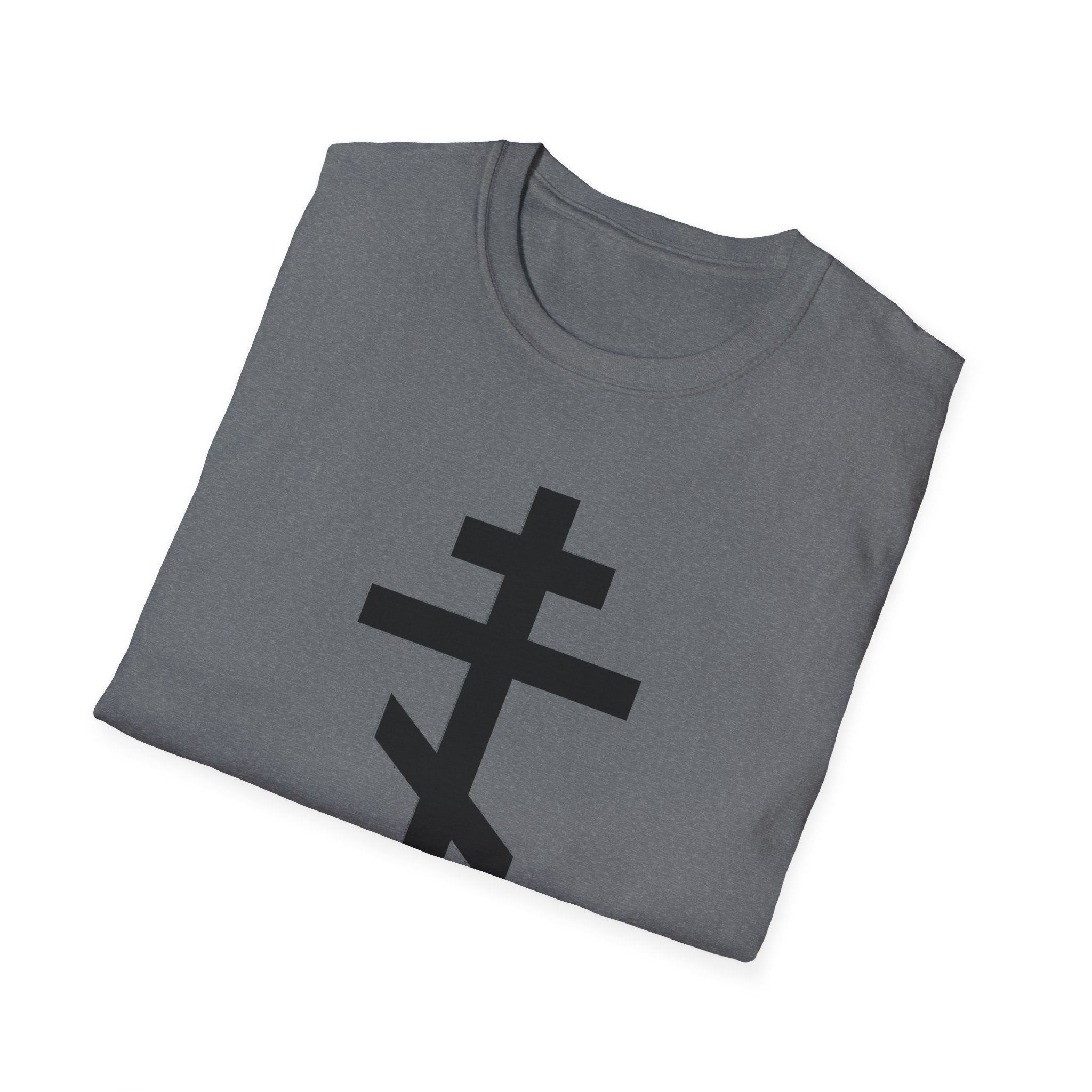Crucifix Black Unisex Cotton Softstyle T-Shirt