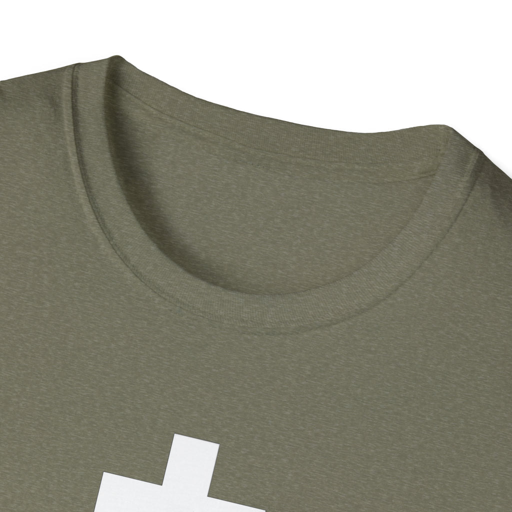 Crucifix White Design Unisex Cotton Softstyle T-Shirt