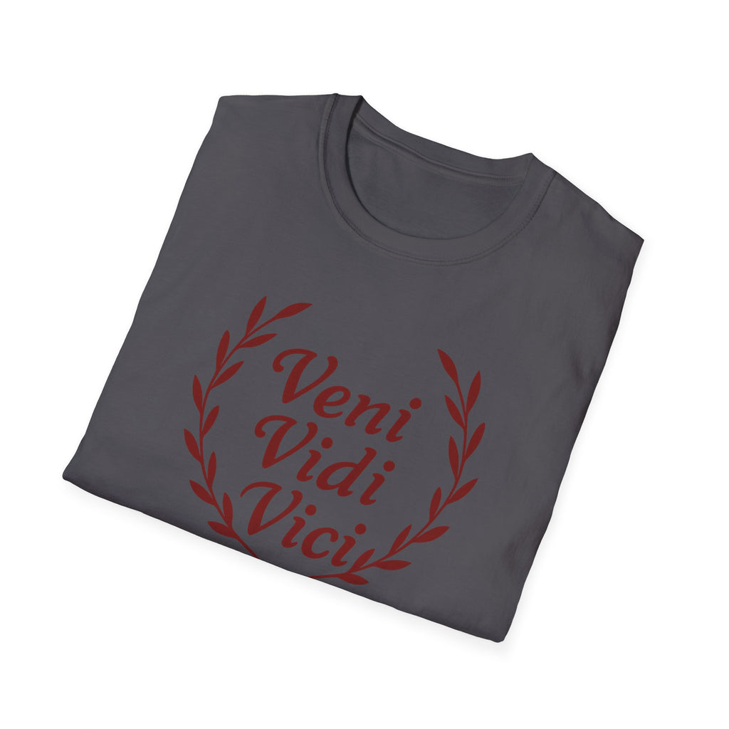 Veni Vidi Vici Red Design Softstyle T-Shirt