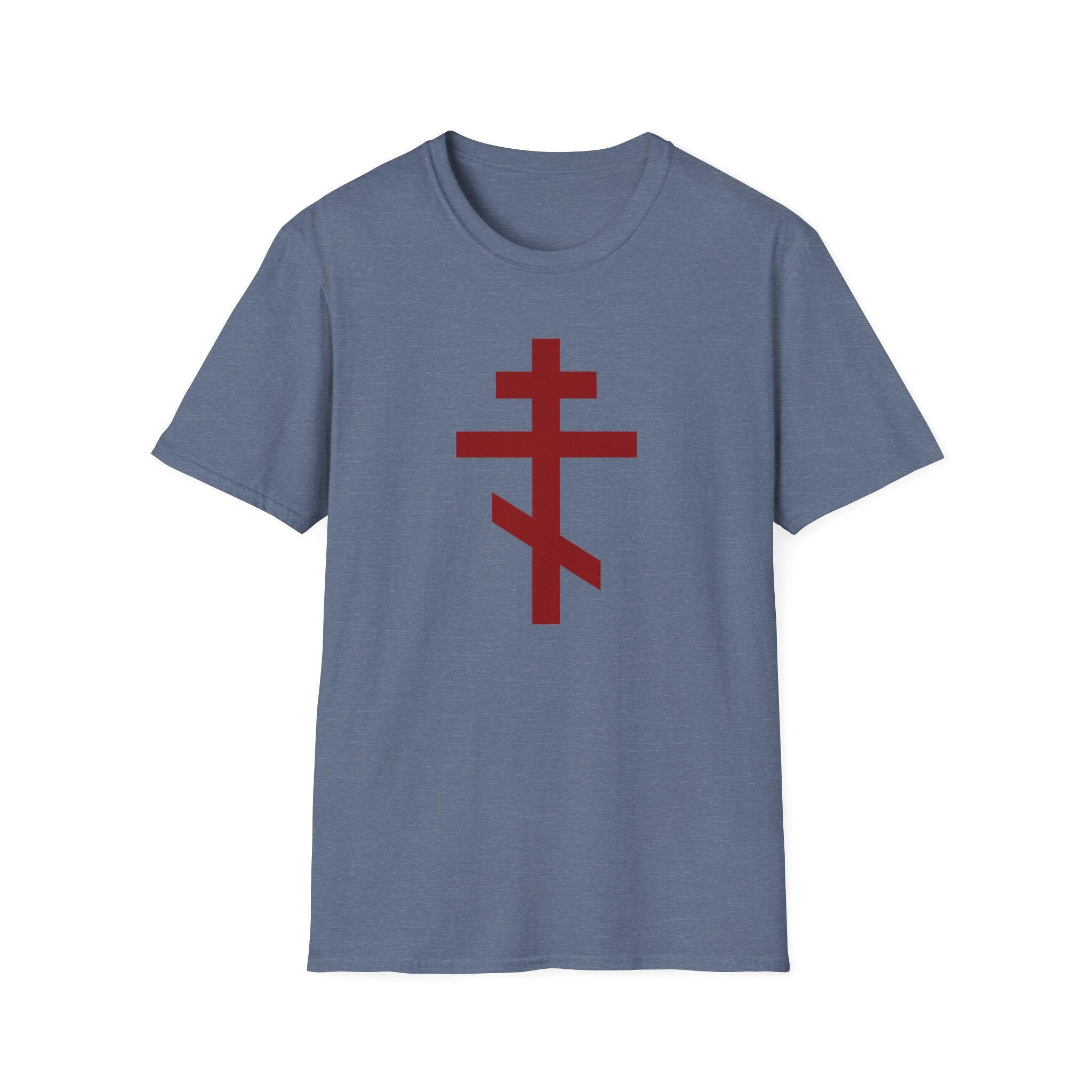 Crucifix Red Unisex Cotton Softstyle T-Shirt