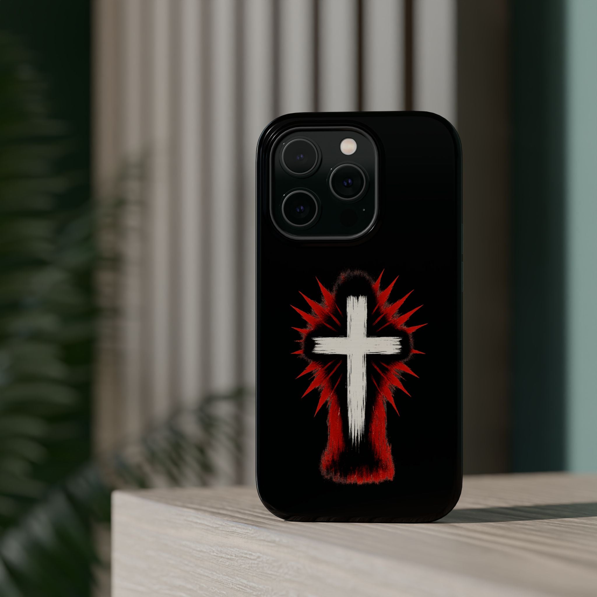 Crucifix Magnetic Impact Resistant Phone Case