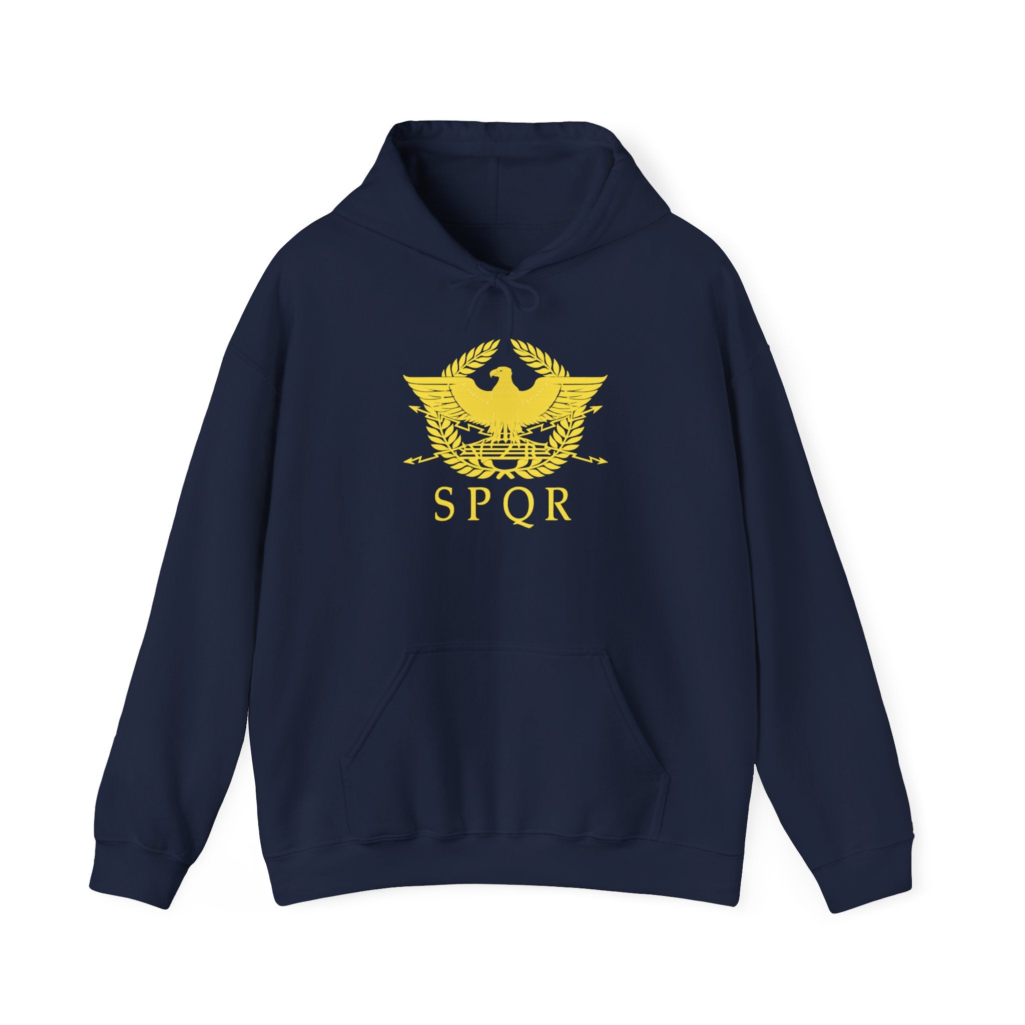 Roman SPQR Eagle Graphic Pull Over Hoodie Sweatshirt