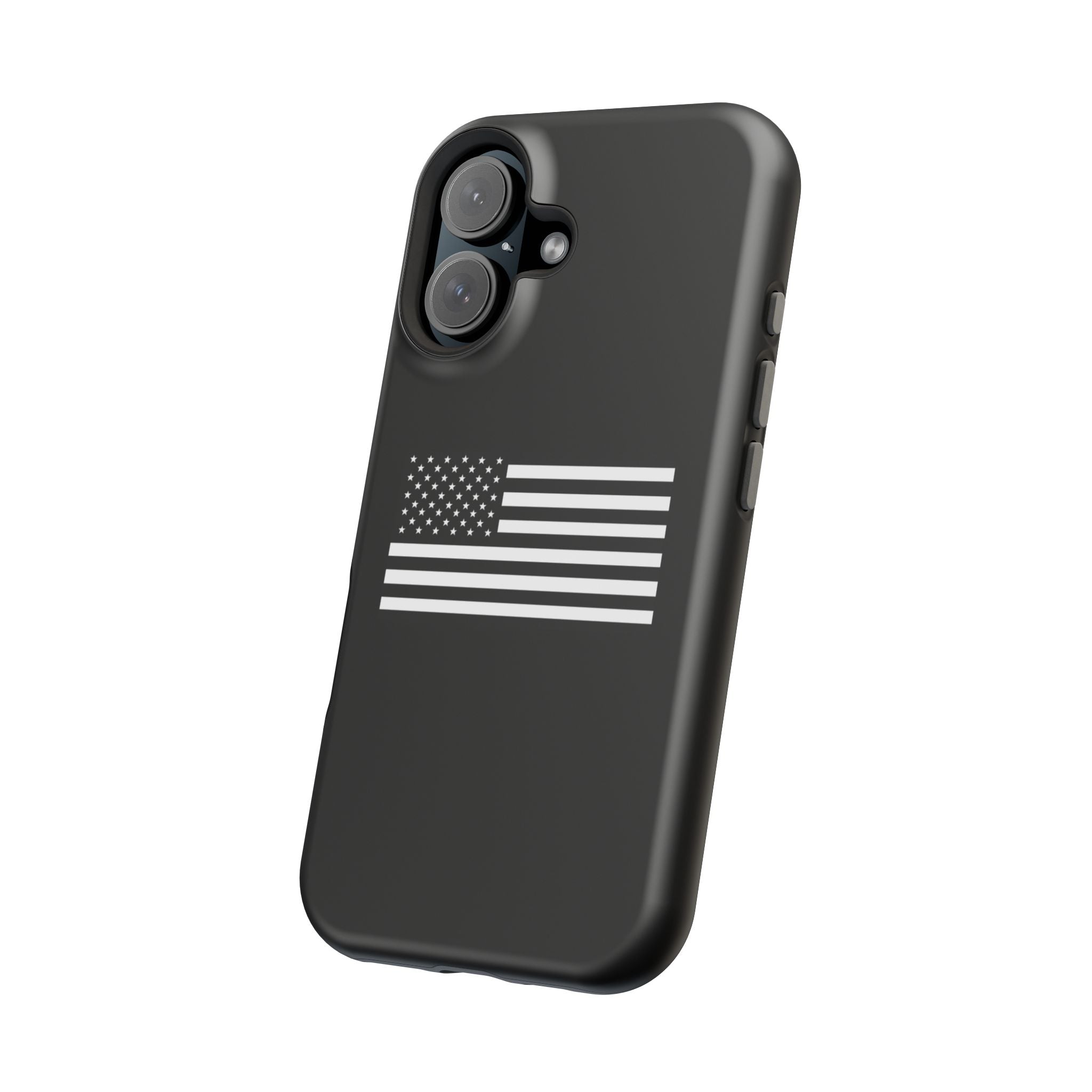 Black and White American Flag Magnetic Impact-Resistant Cases