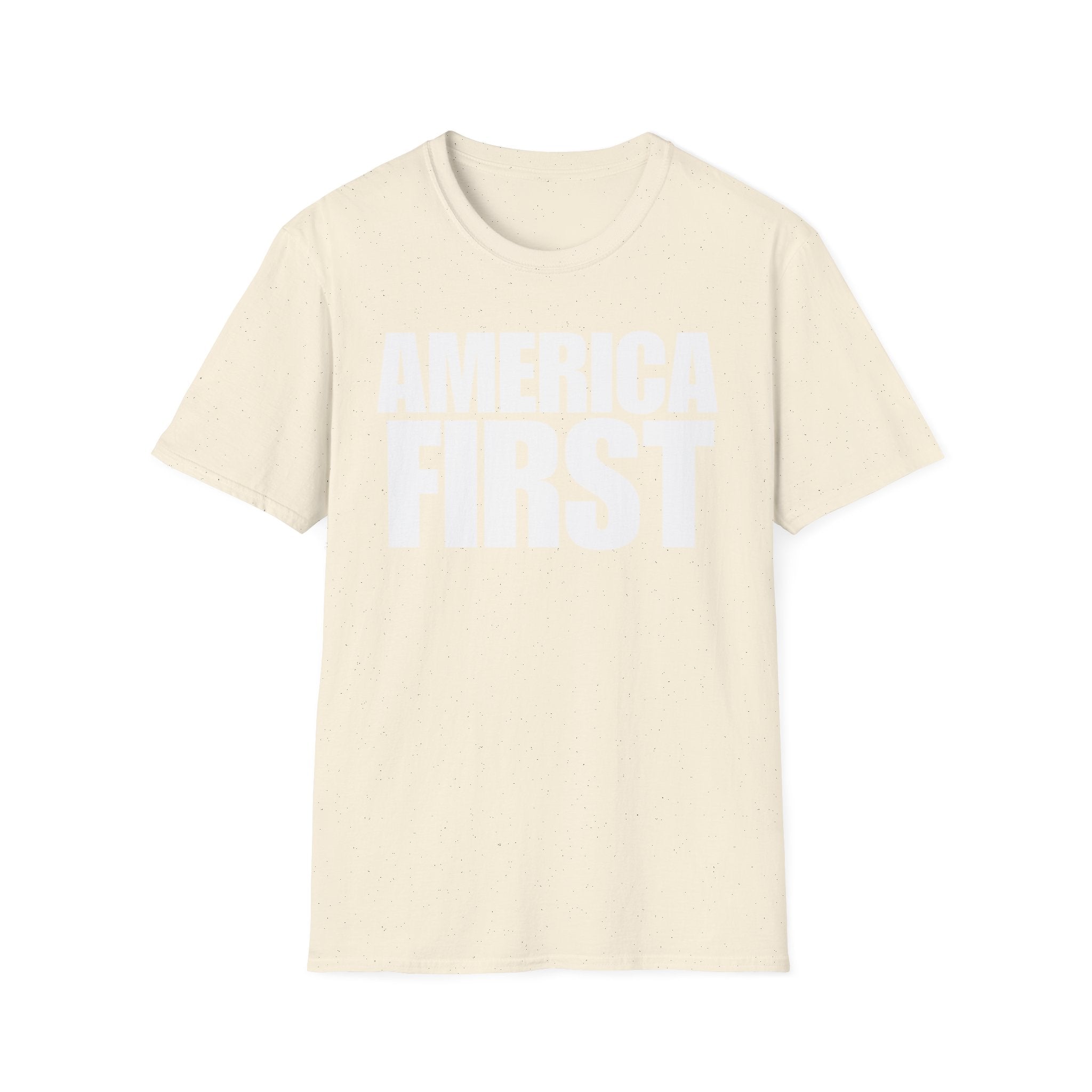 America First (Text Only) Unisex Softstyle T-Shirt