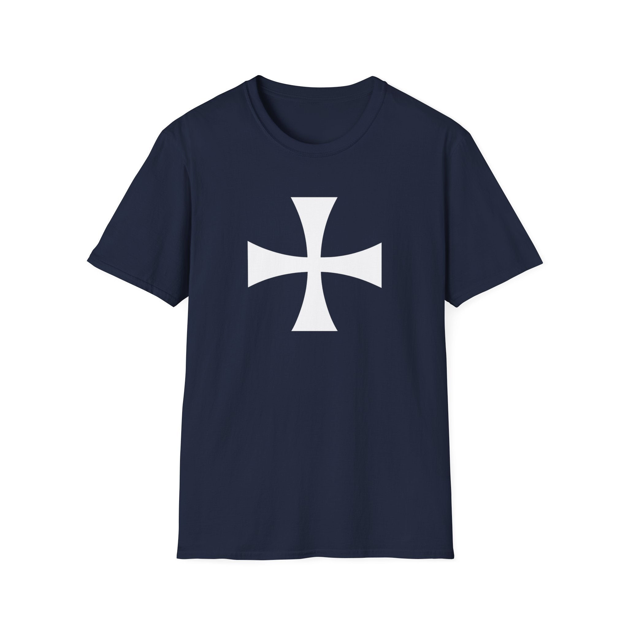 Teutonic Cross White Softstyle Cotton T-Shirt