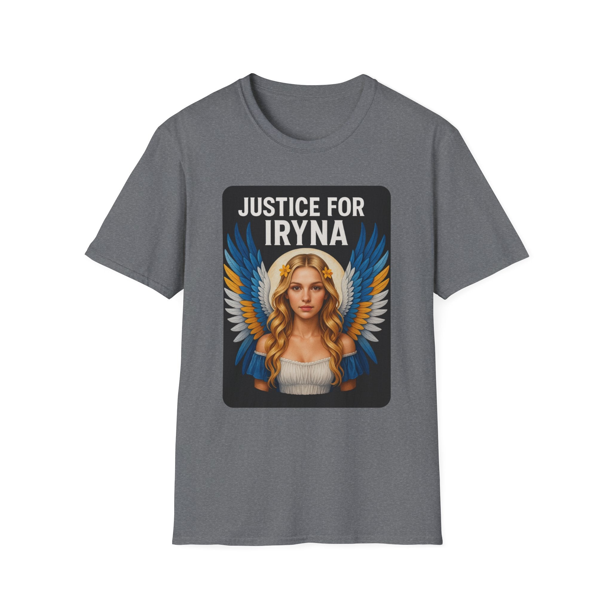 Justice for Iryna Unisex Softstyle T-Shirt, Protest T-Shirt, Statement Apparel