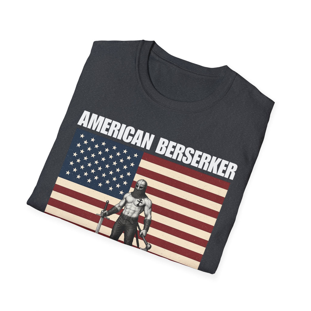 Bold American Berserker Graphic Softstyle Cotton T-Shirt