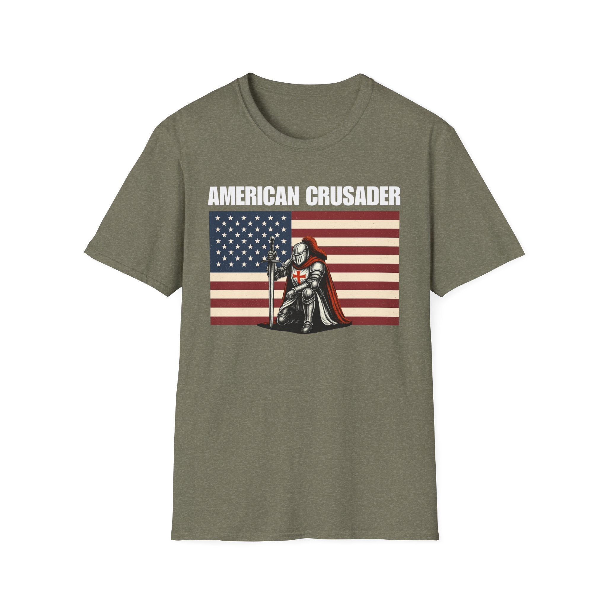 American Crusader Alt Color Design Softstyle Cotton T-Shirt