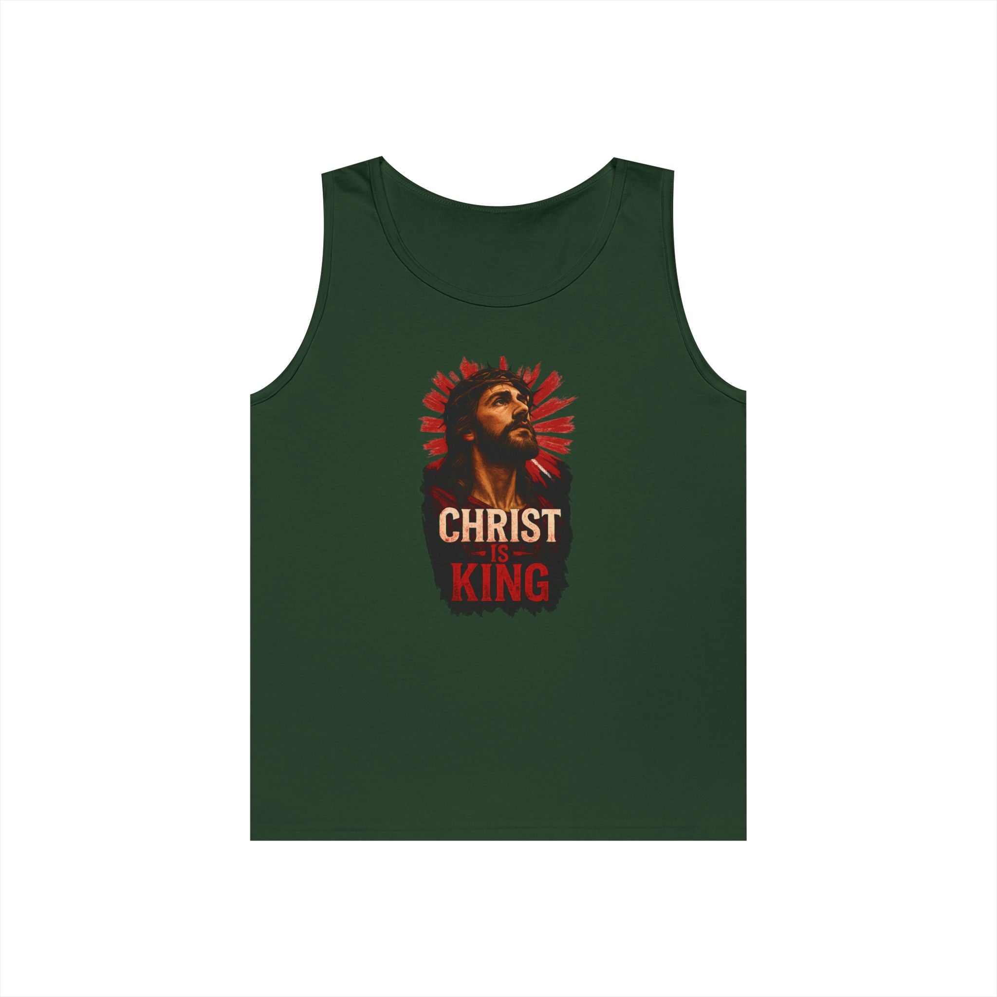 Christ is King Heavy Cotton Tank Top