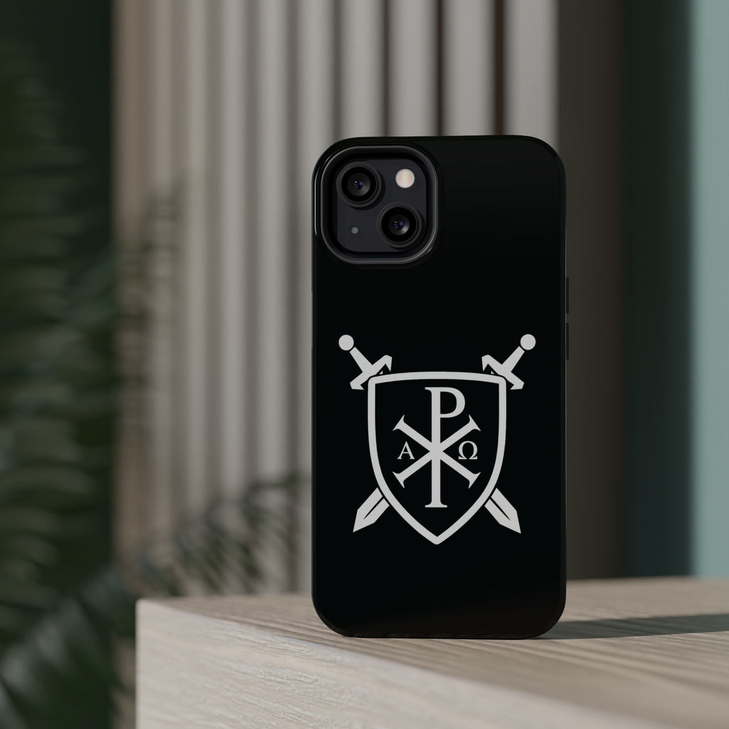 Swords and Shield Pi Chi Rho Graphic Design Magnetic Impact-Resistant Cases