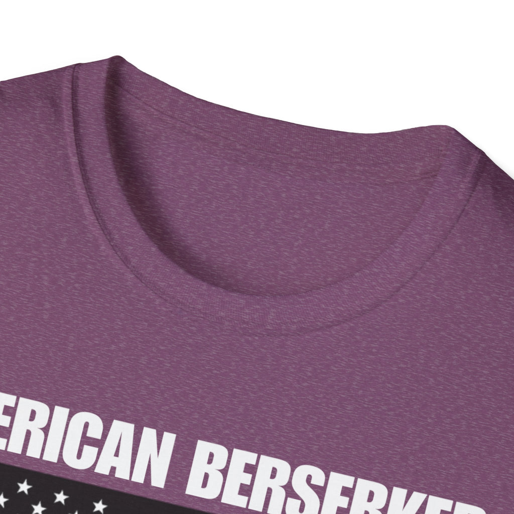 Bold American Berserker Black and White Softstyle T-Shirt