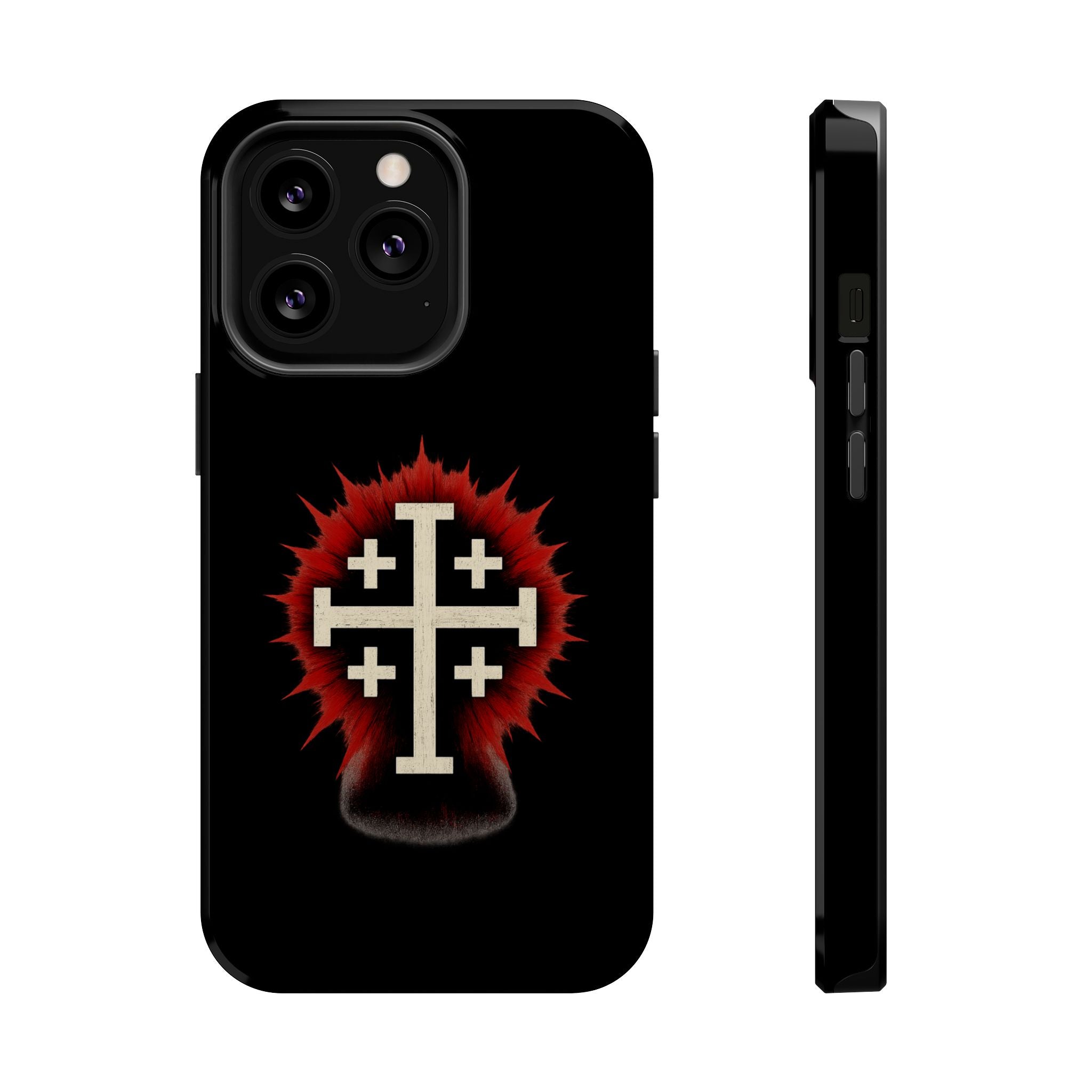 Cross Graphic Impact-Resistant Magnetic Phone Case