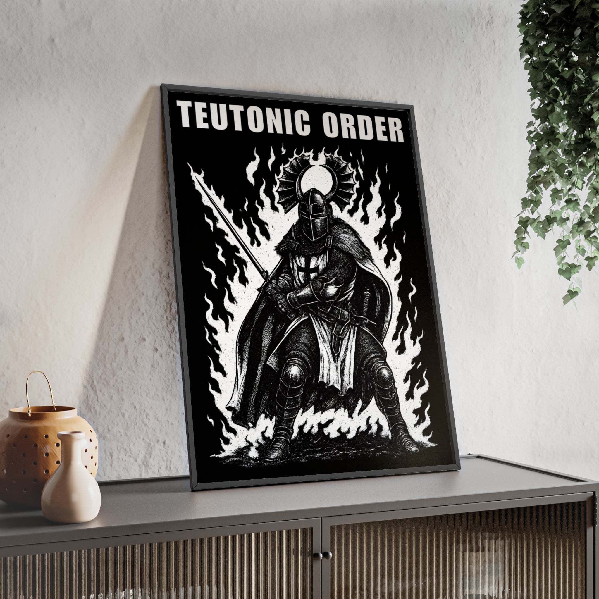 Teutonic Order Crusader Knight Art Print Frame