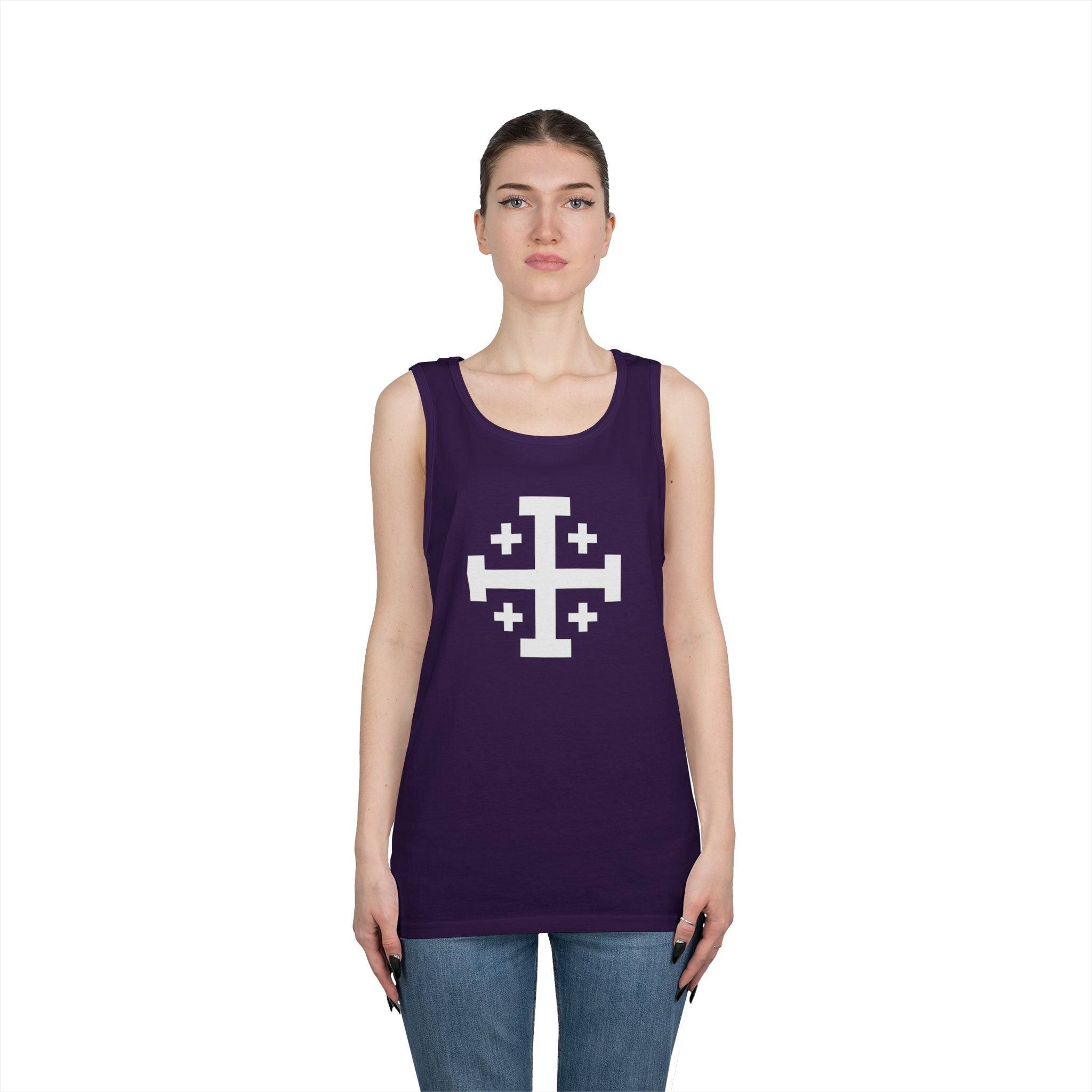 Cross of Jerusalem Unisex Heavy Cotton Tank Top