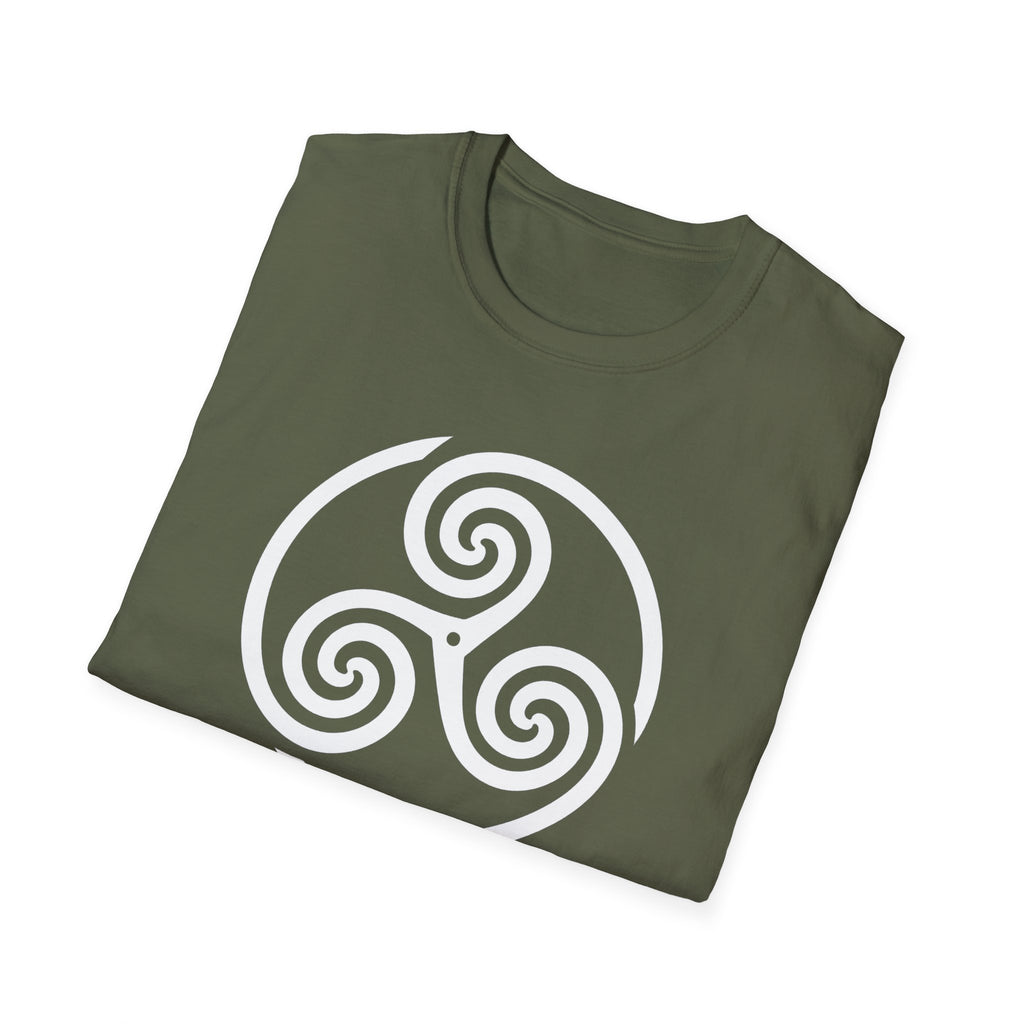 Celtic Spiral Triskele Symbol Alt Design White Unisex Tank Top