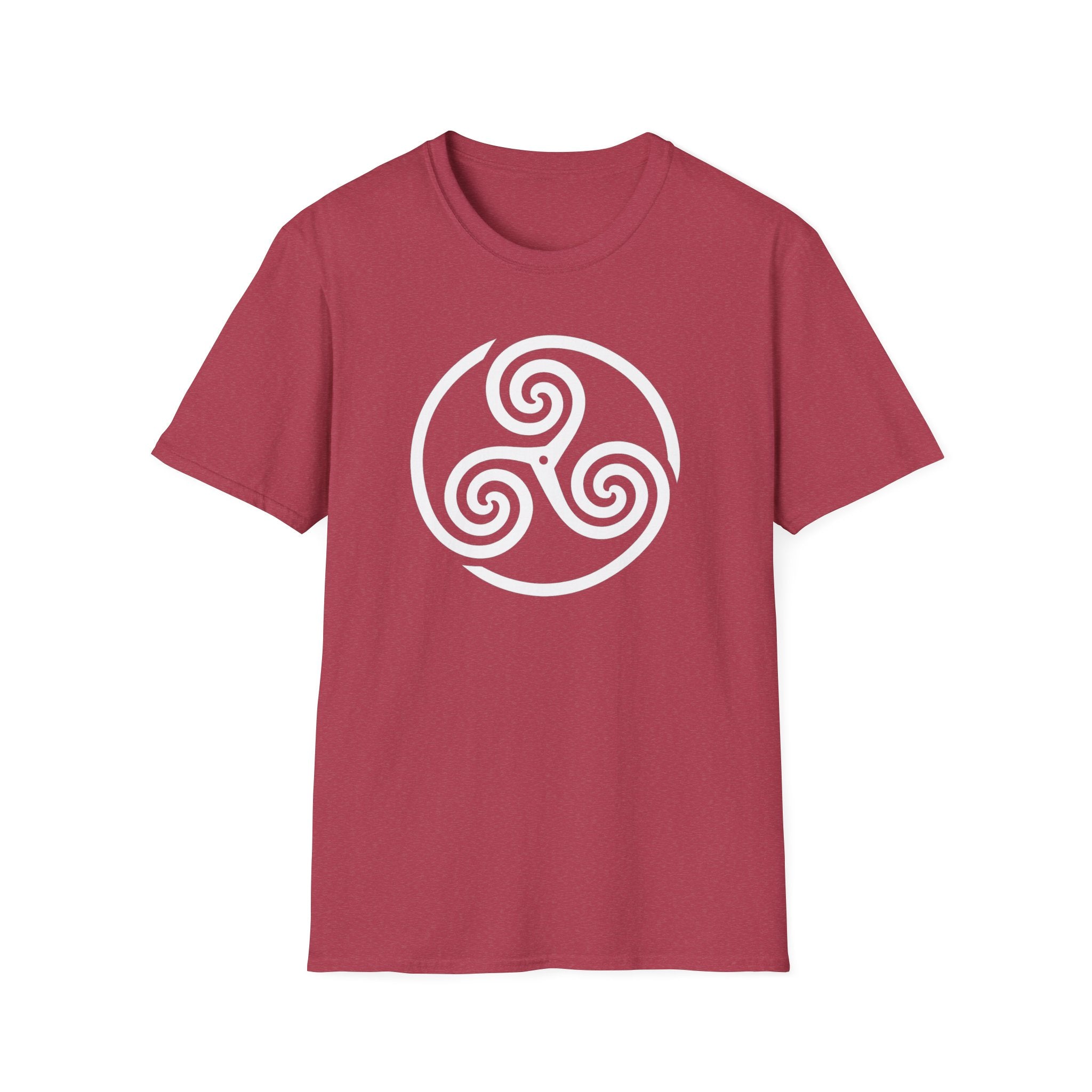 Celtic Spiral Triskele Symbol Alt Design White Unisex Tank Top