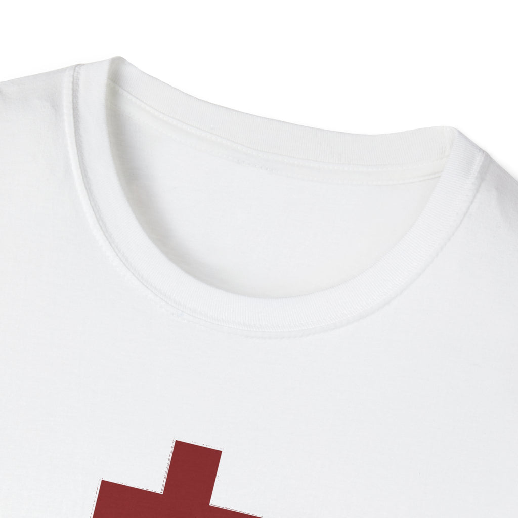 Crucifix Red Unisex Cotton Softstyle T-Shirt
