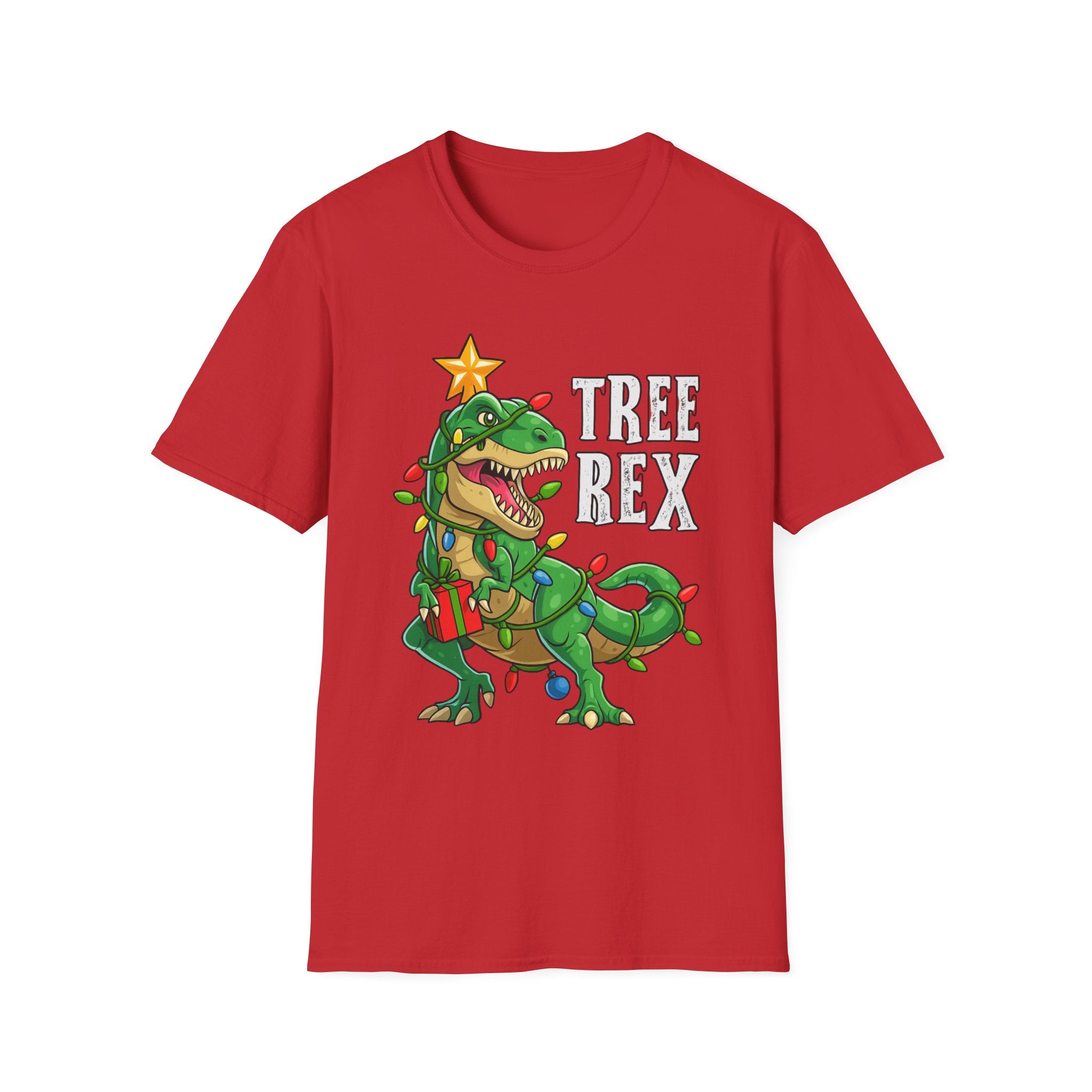 Christmas Tree Rex T-Shirt | Funny Dinosaur Holiday Tee | Festive Graphic Shirt