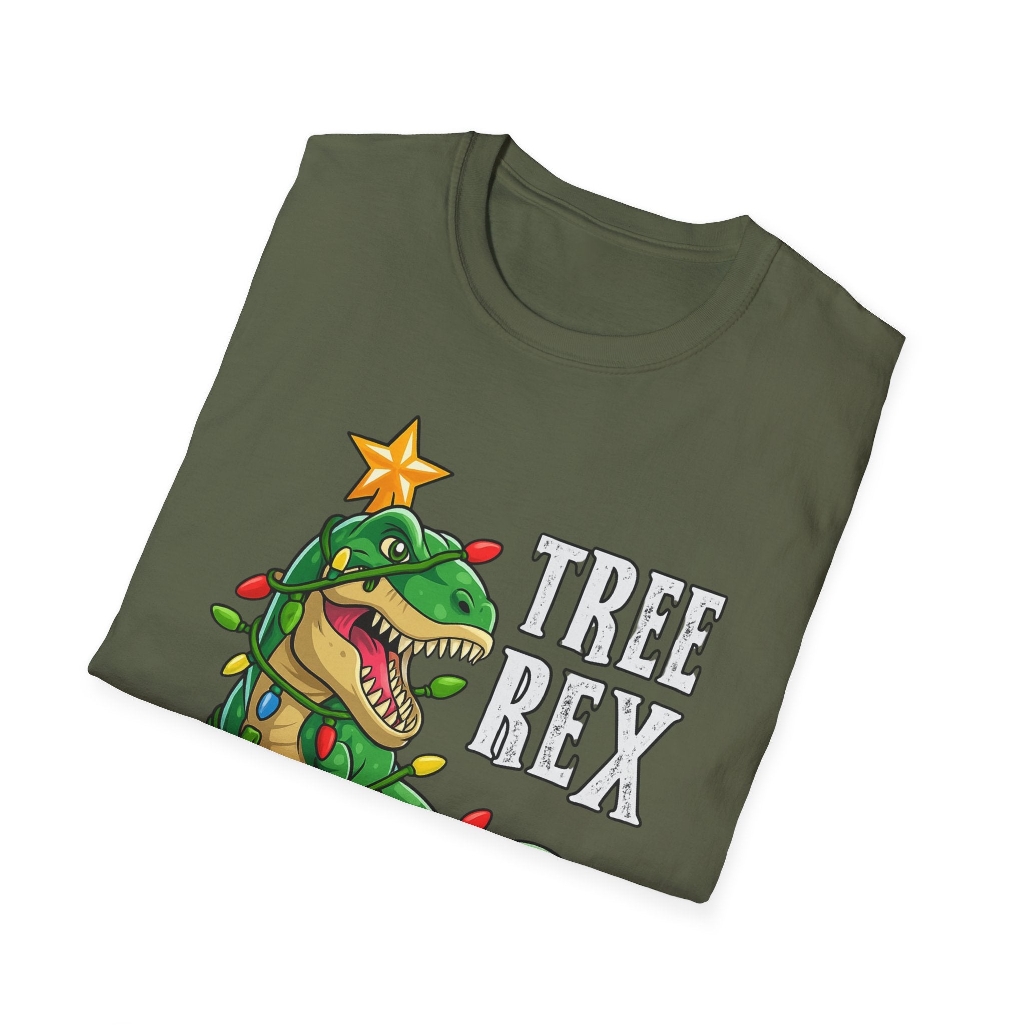 Christmas Tree Rex T-Shirt | Funny Dinosaur Holiday Tee | Festive Graphic Shirt
