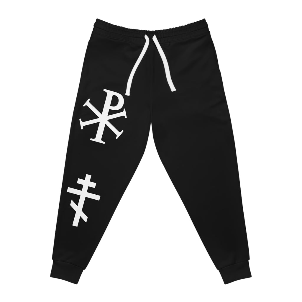 Pic Chi Rho and Crucifix Stylish Athletic Joggers for Fitness Enthusiasts