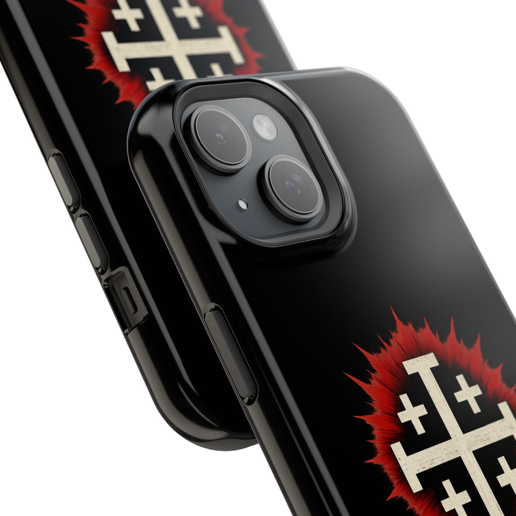 Cross Graphic Impact-Resistant Magnetic Phone Case