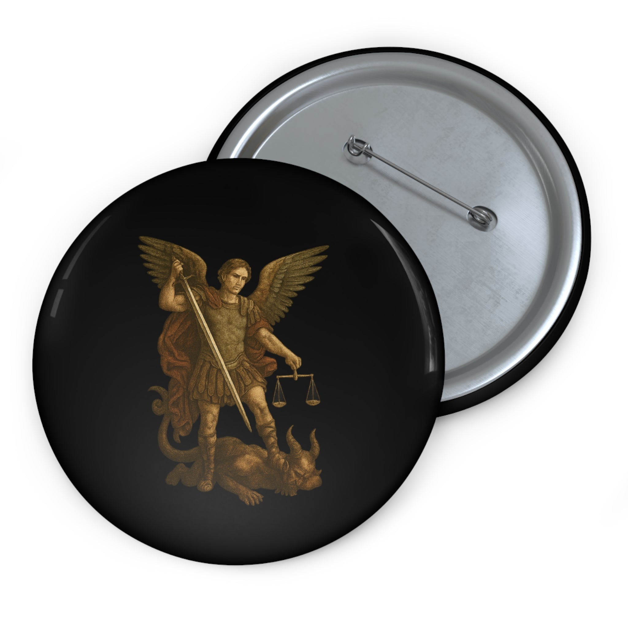 Michael The Arch Angel Custom Pin Buttons