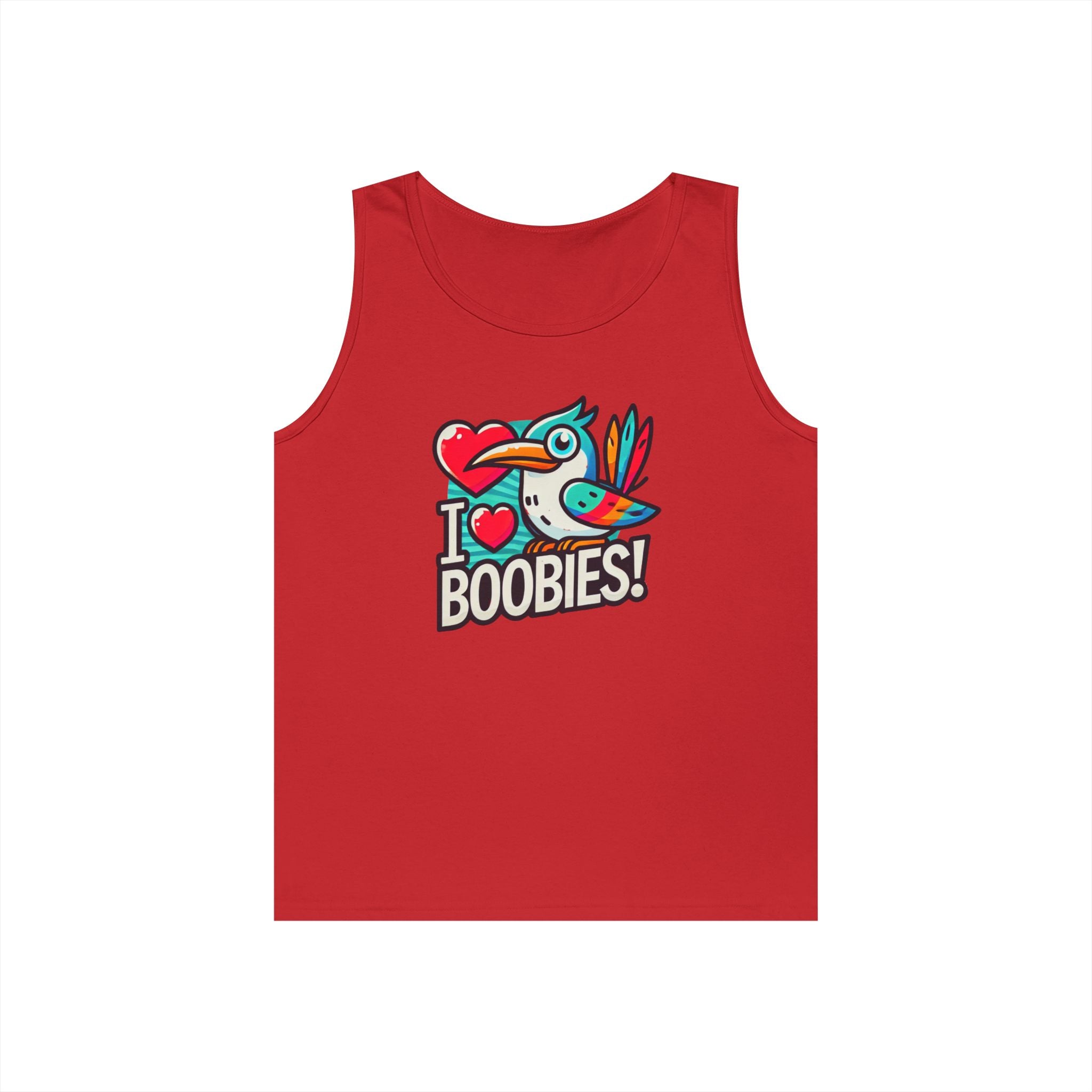 Funny 'I Love Boobies!' Boobie Bird Unisex Heavy Cotton Tank Top