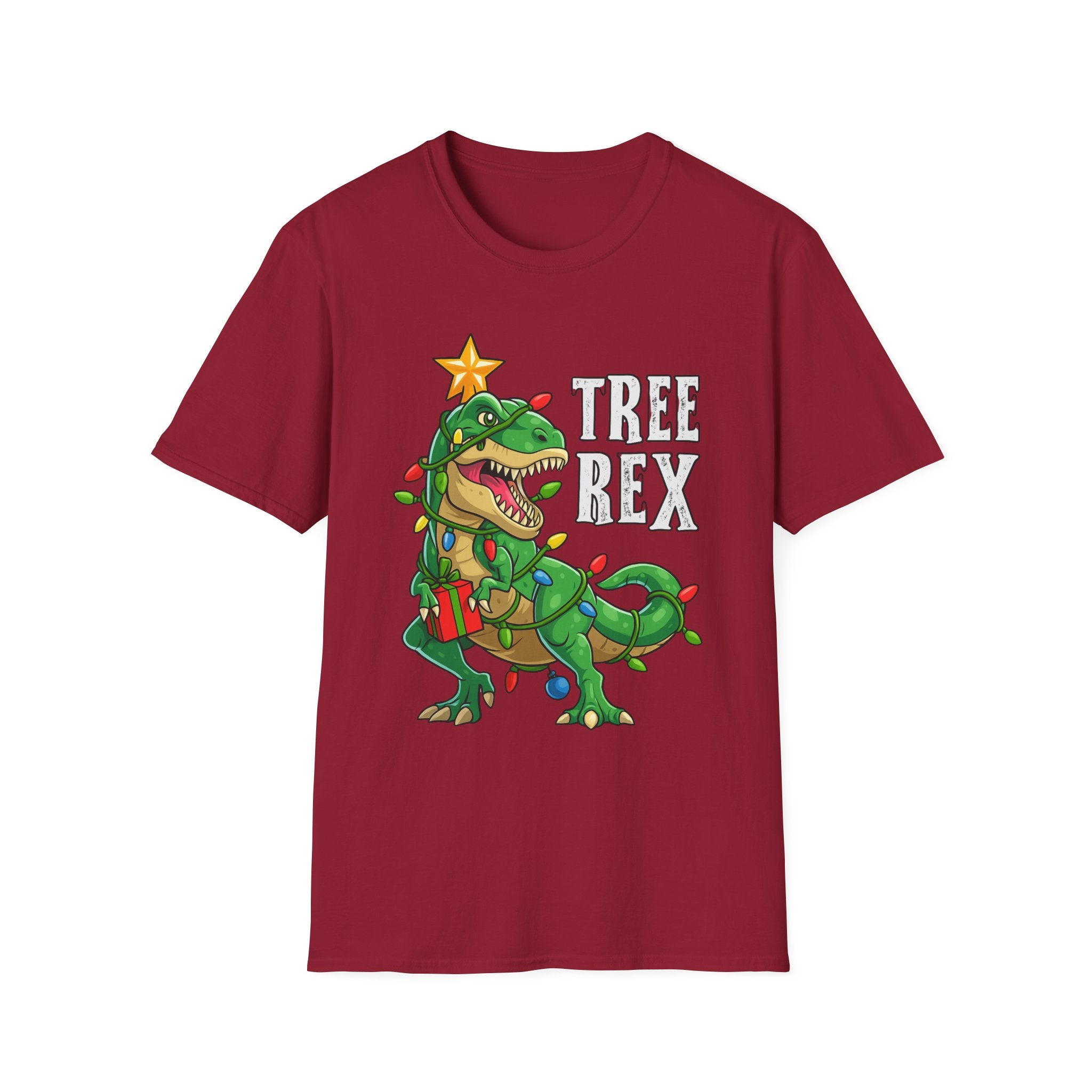 Christmas Tree Rex T-Shirt | Funny Dinosaur Holiday Tee | Festive Graphic Shirt