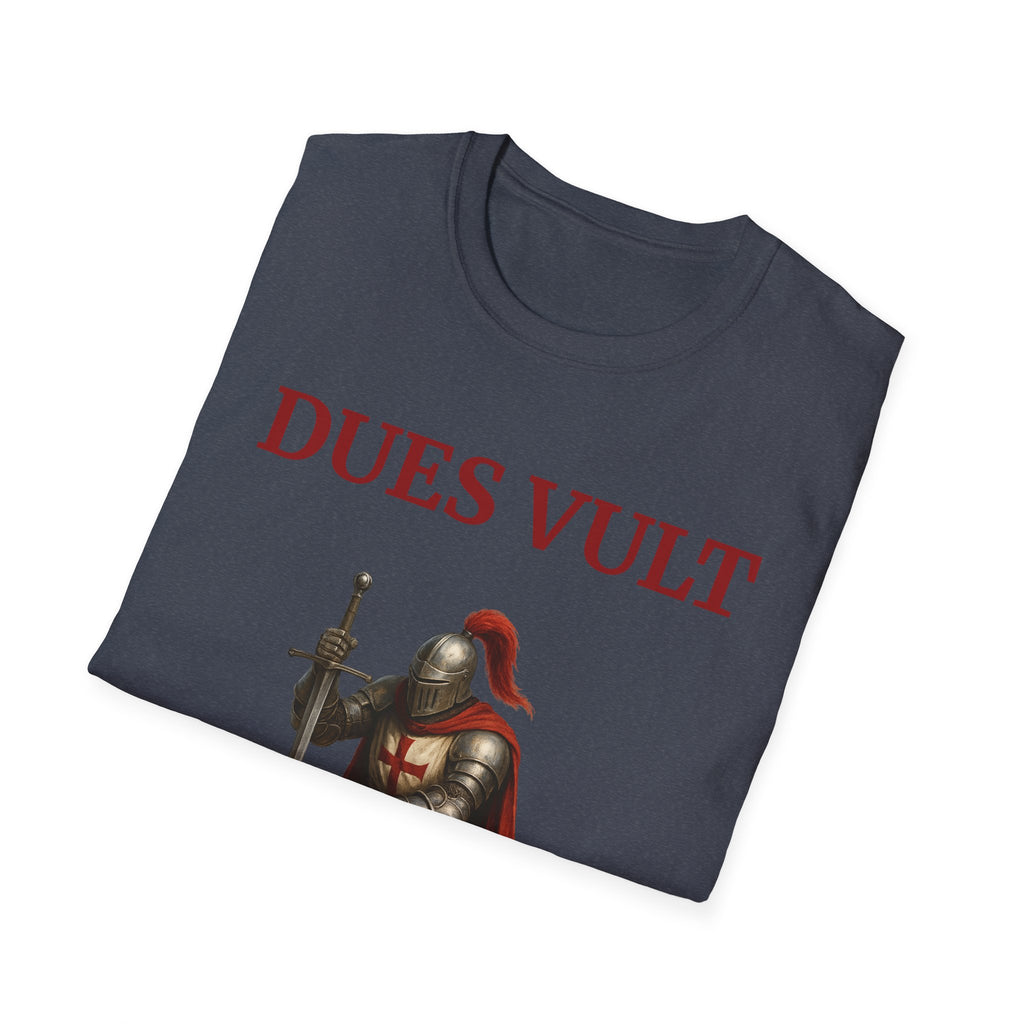 Inspirational Dues Vult Crusader T-Shirt for Knights