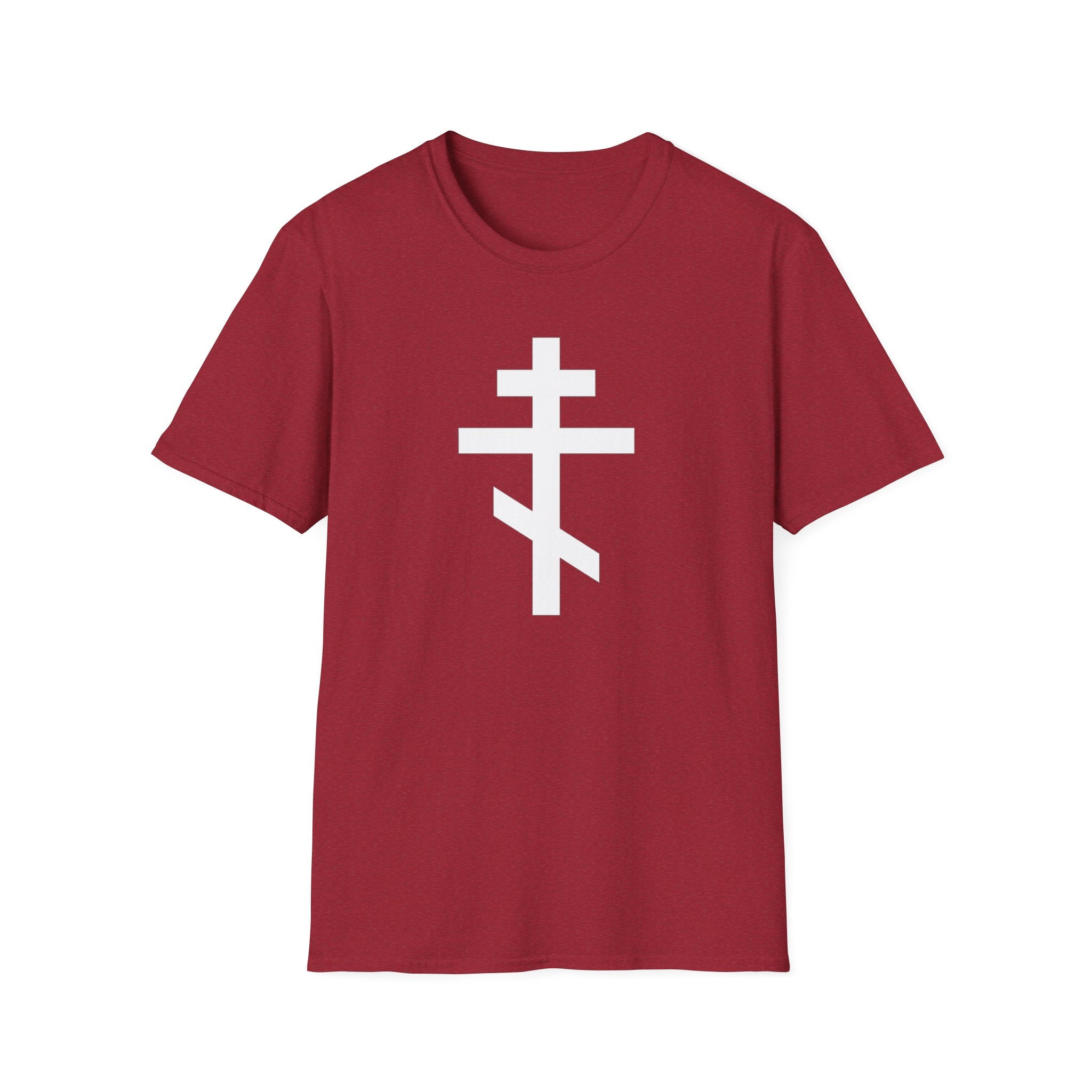 Crucifix White Design Unisex Cotton Softstyle T-Shirt